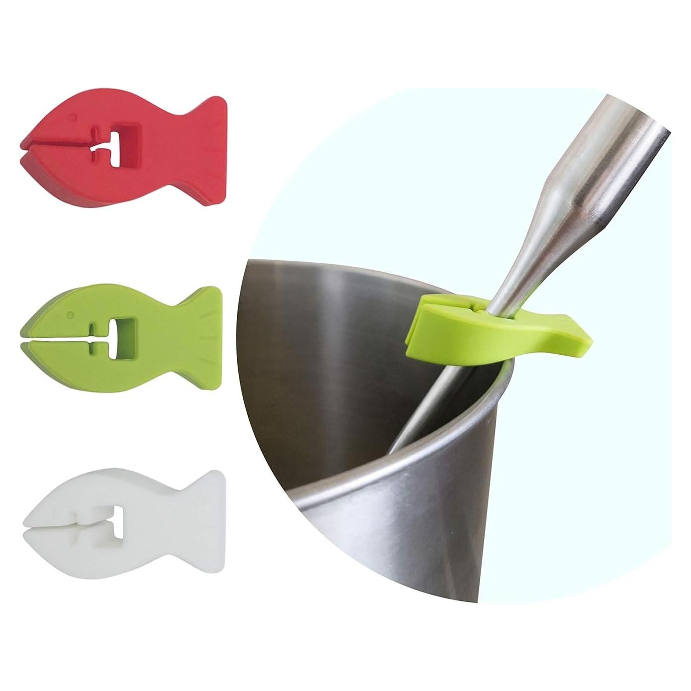 Juego de 3 Soportes para Cucharas Silicona Resistente al Calor