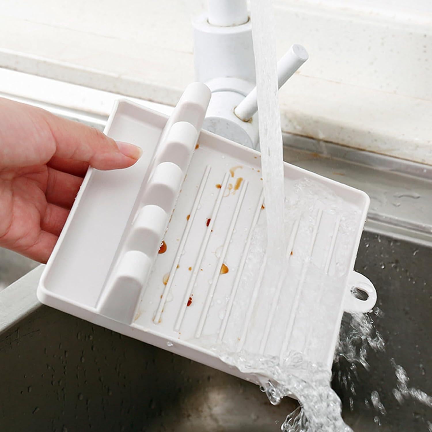 Soporte de Silicona para Utensilios de Cocina WOHPNLE Blanco