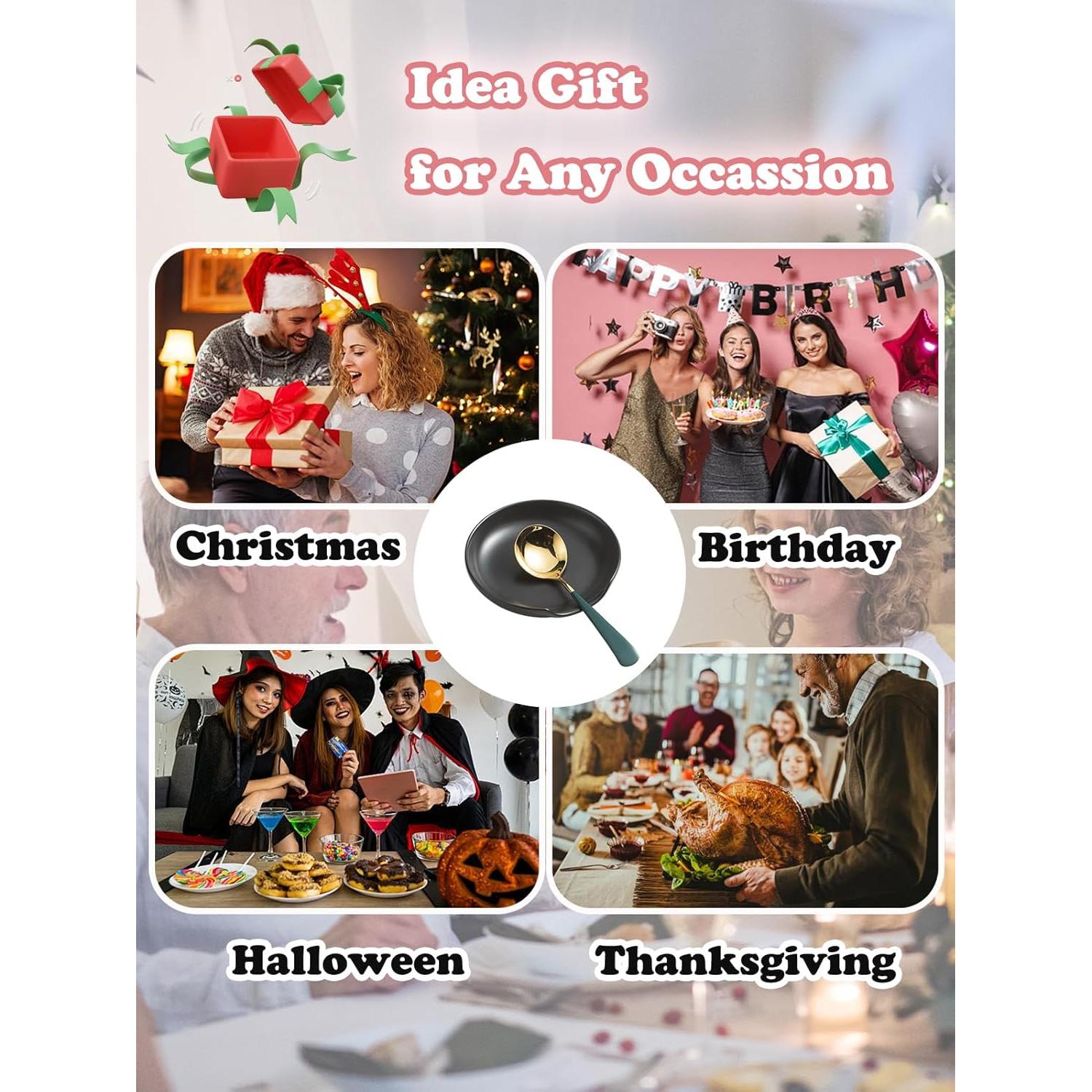 Soporte de Cuchara Cerámica Negra Gomakren 12,7 cm