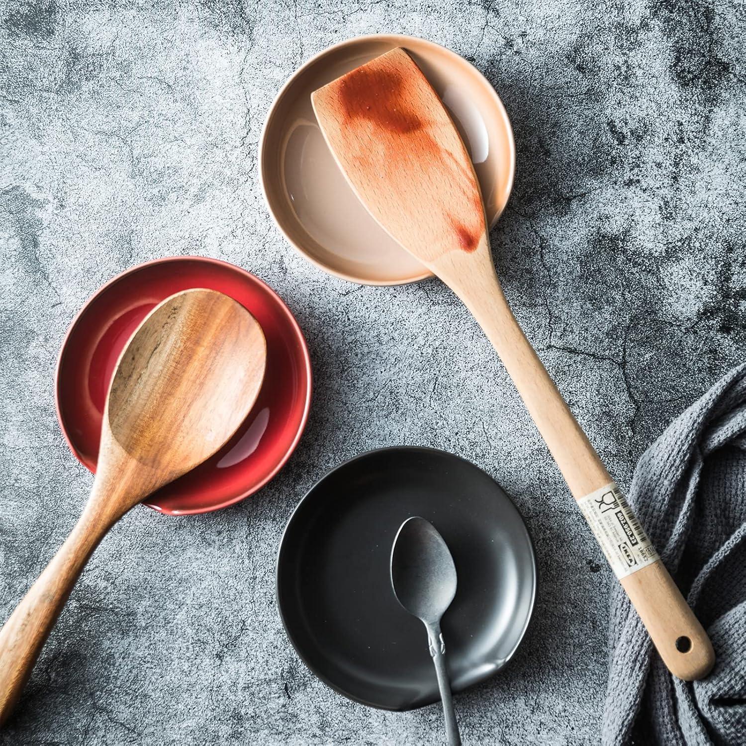 Soporte de Cuchara Cerámica Negra Gomakren 12,7 cm