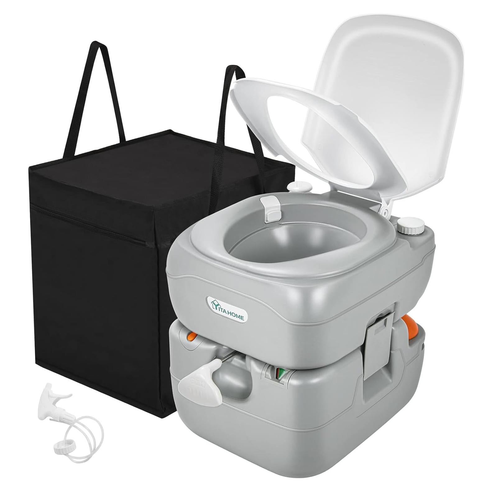 Inodoro Portátil YITAHOME 22L con Pulverizador y Bolsa