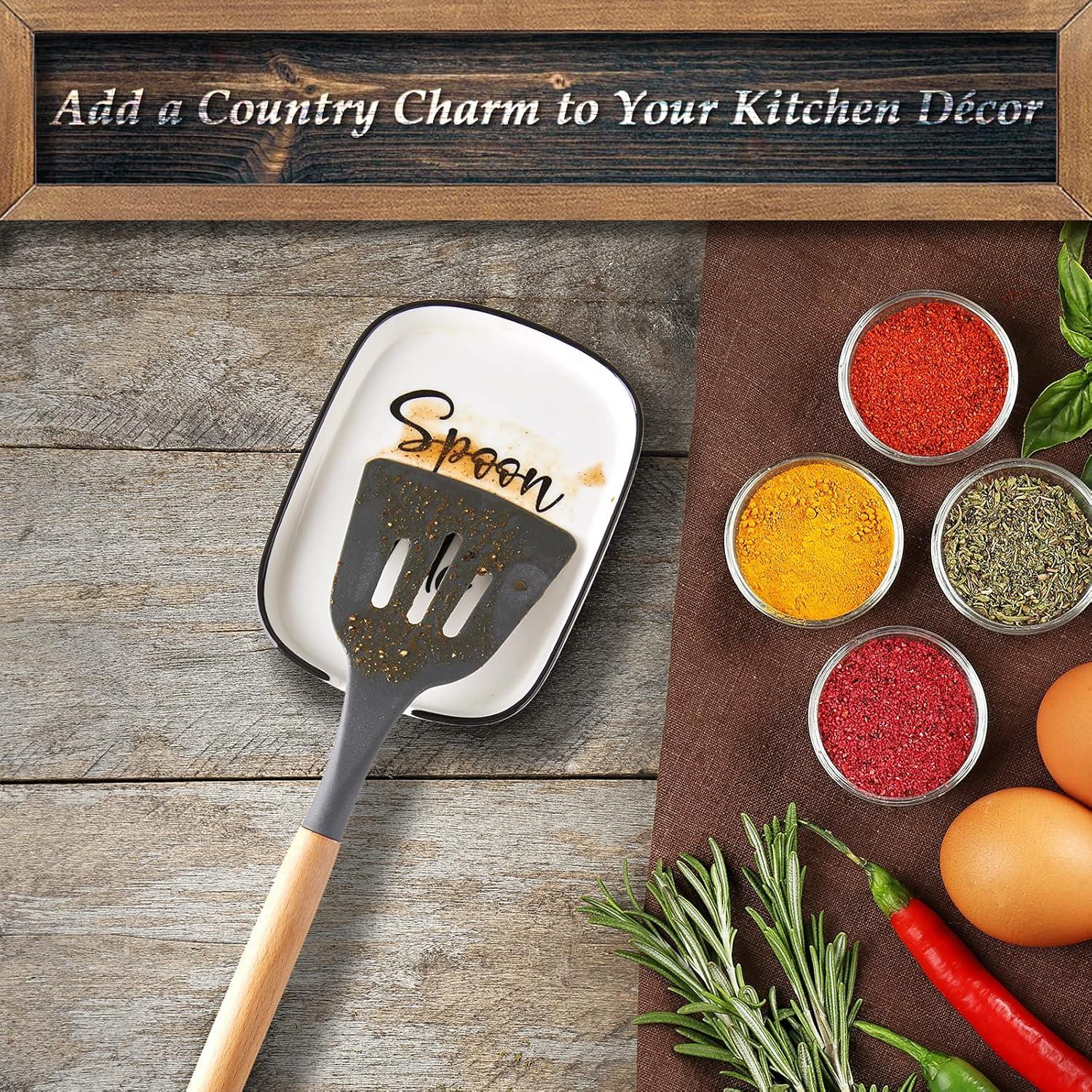 Soporte de Cuchara Cerámica DAYYET Grande Blanco 14.73x11.37cm