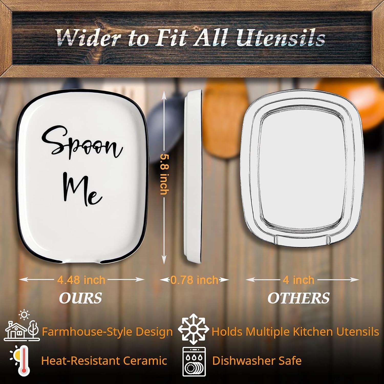 Soporte de Cuchara Cerámica DAYYET Grande Blanco 14.73x11.37cm