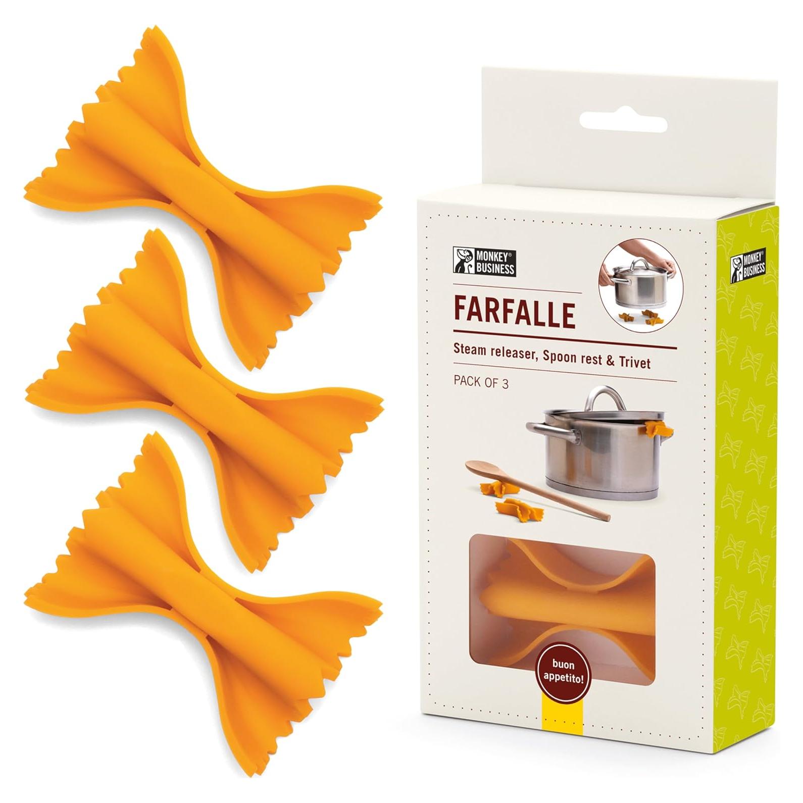Levantador de tapa de silicona Monkey Business Farfalle 3 en 1