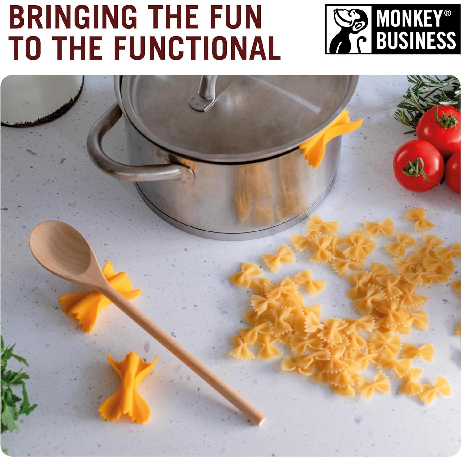 Levantador de tapa de silicona Monkey Business Farfalle 3 en 1