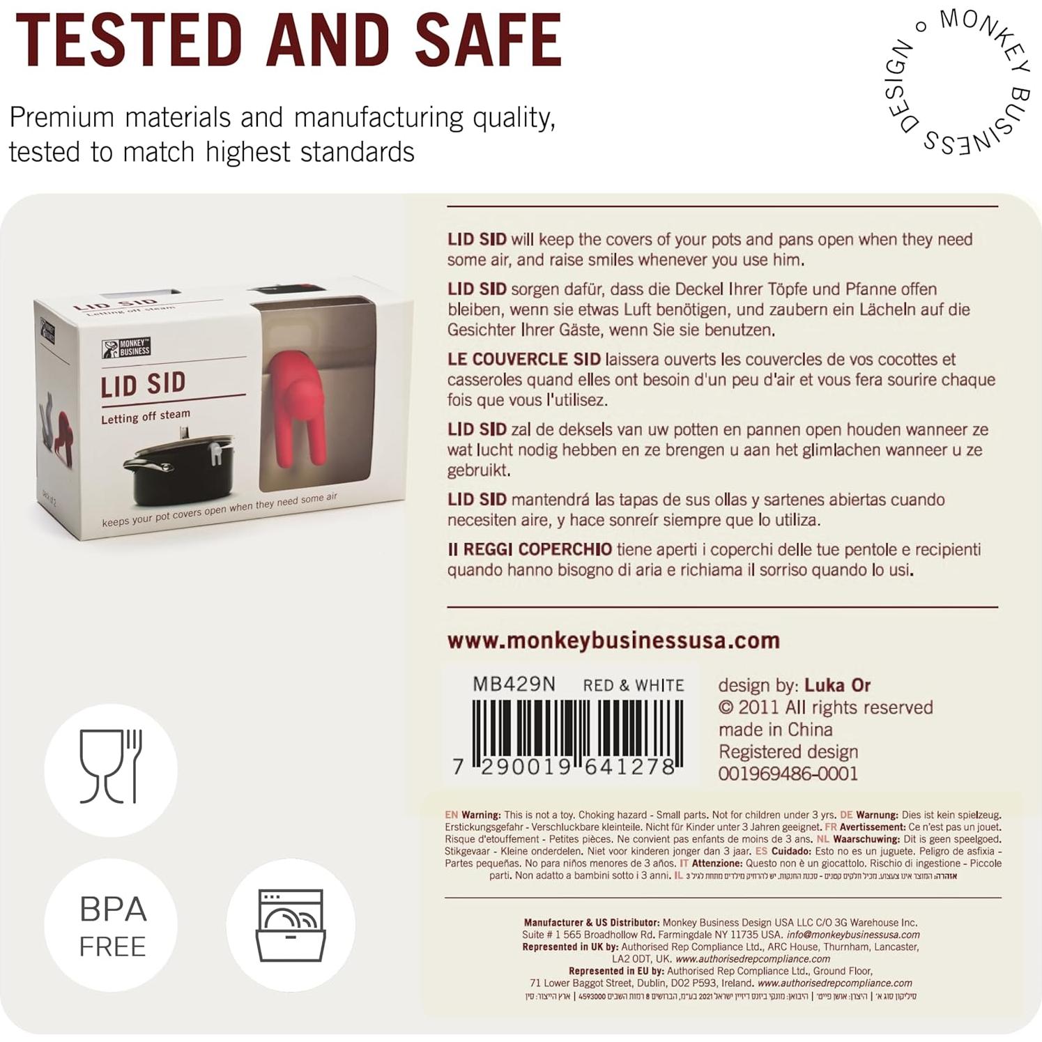 Levantador de Tapas de Olla Monkey Business Lid Sid