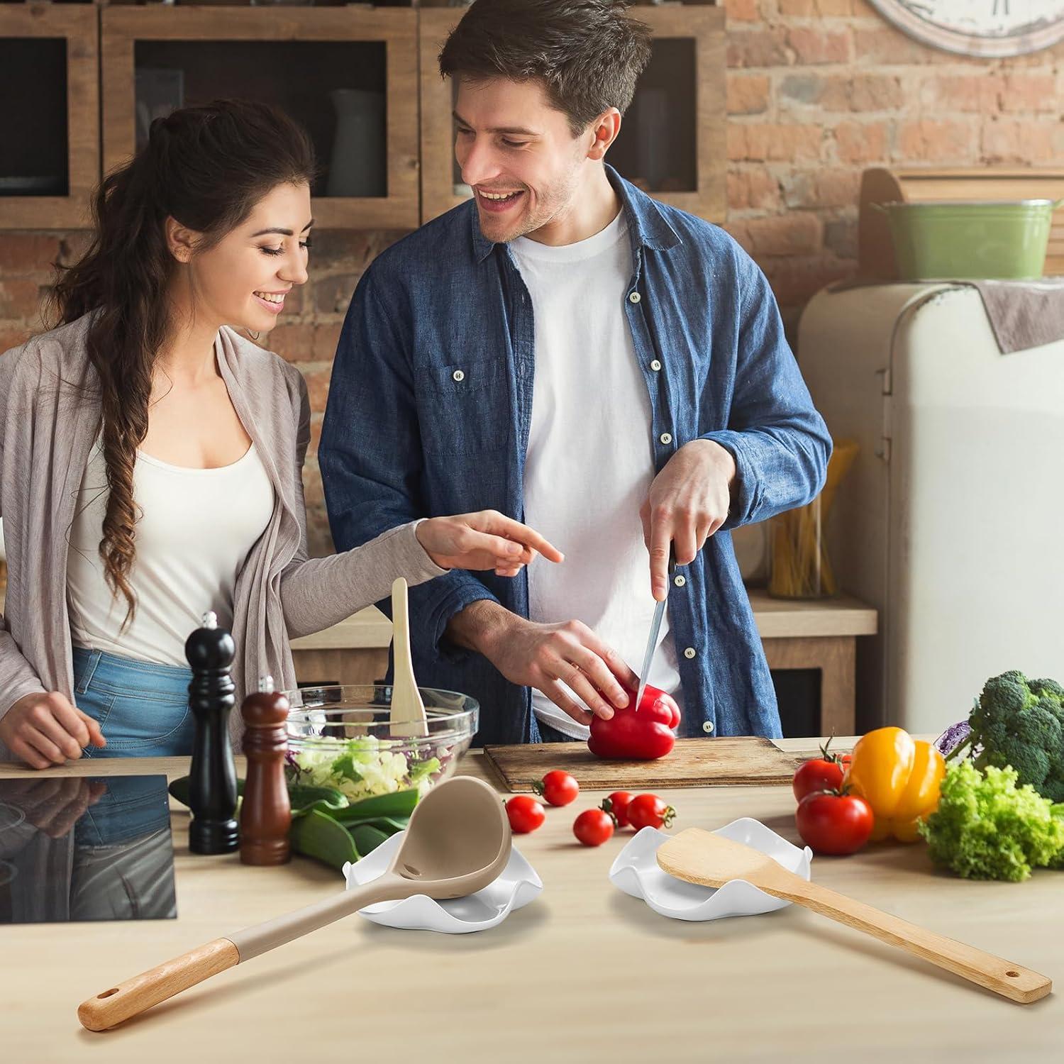 Soporte para cuchara Mfacoy cerámica 13.46 cm resistente calor