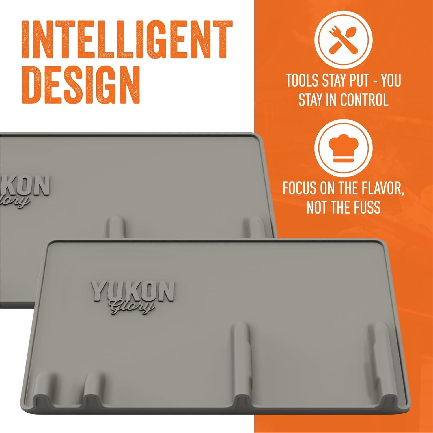 Soporte para Utensilios de BBQ Yukon Glory Gris 30x20 cm