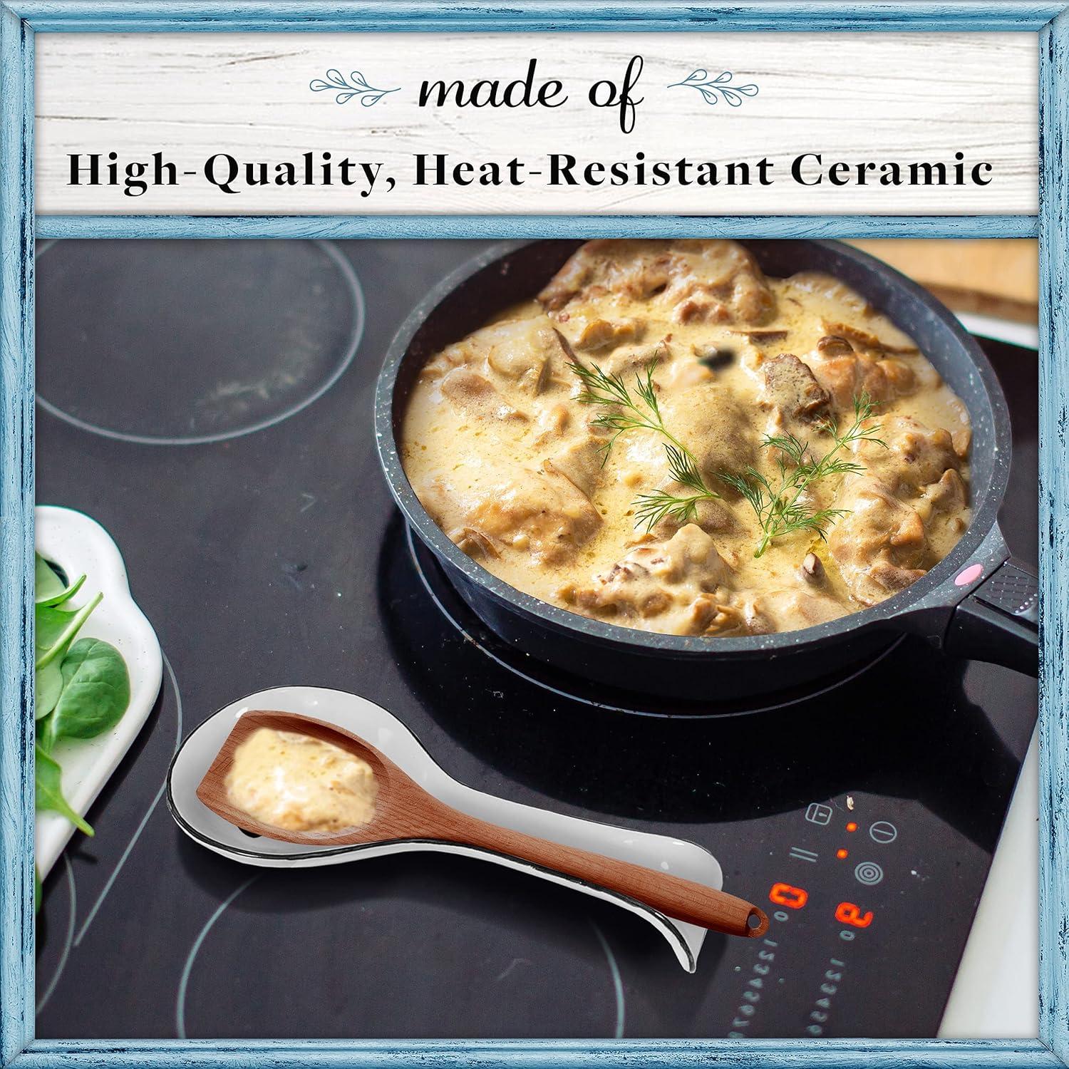 Soporte para Cucharas Home Acre Cerámica Blanca 21 cm