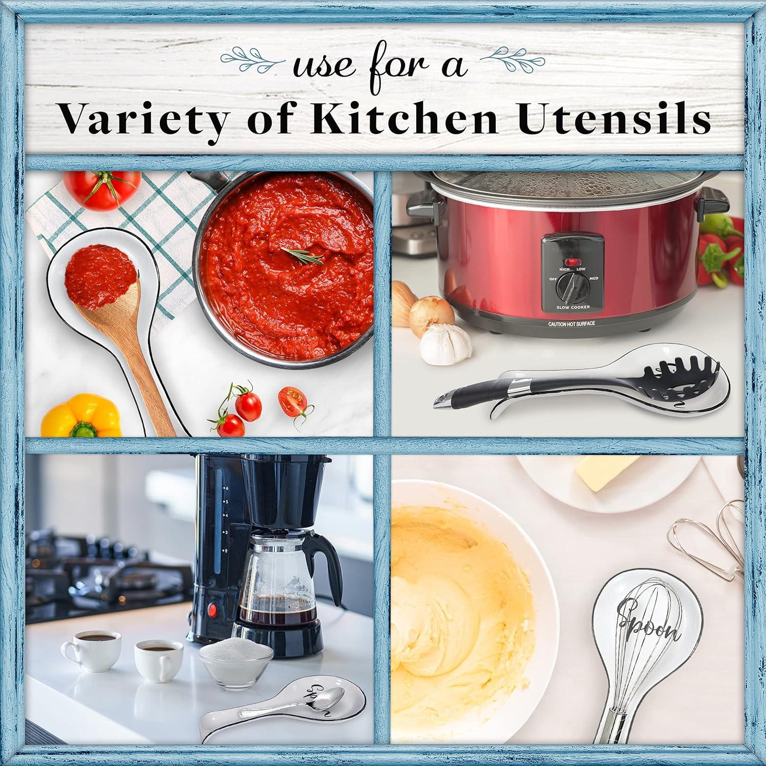 Soporte para Cucharas Home Acre Cerámica Blanca 21 cm