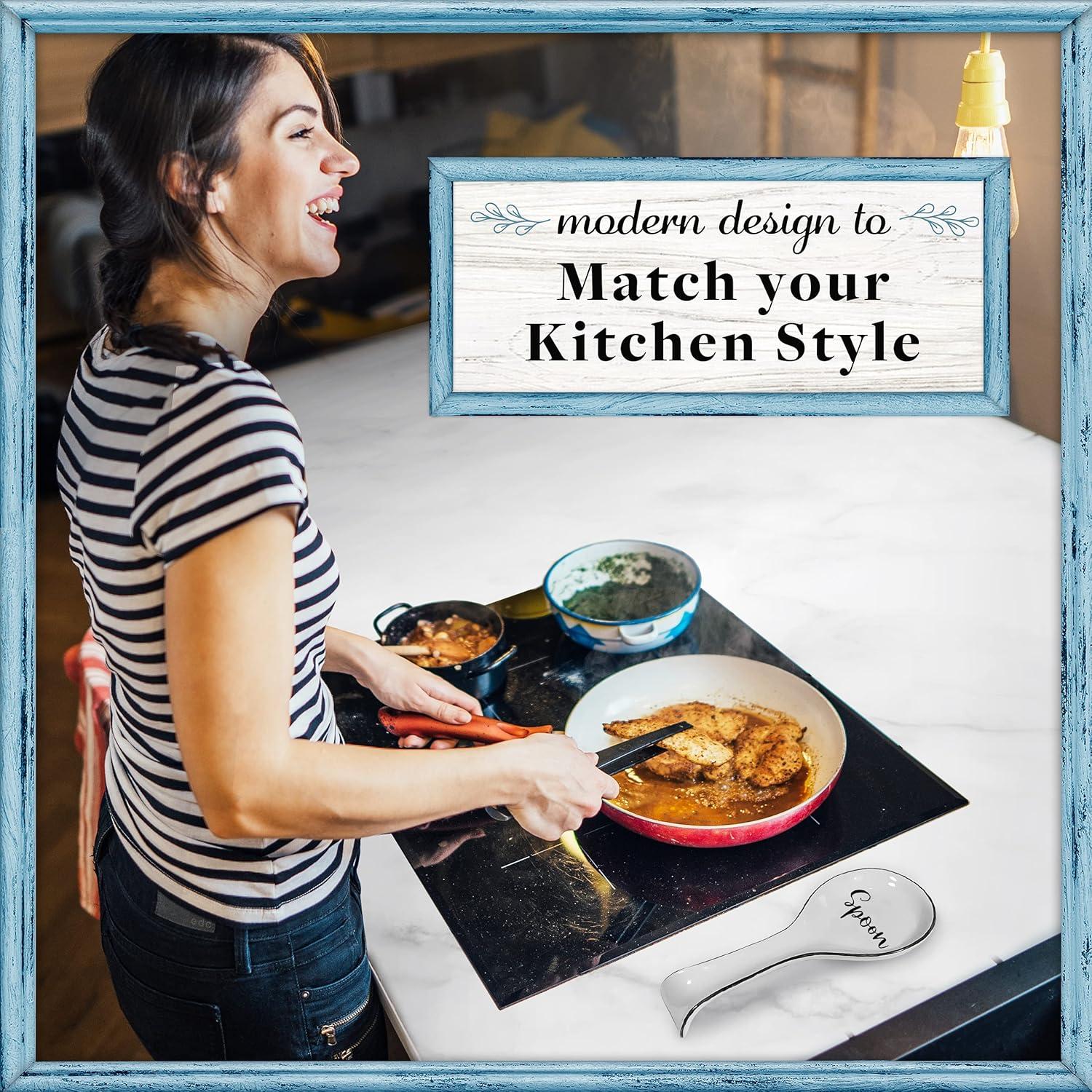 Soporte para Cucharas Home Acre Cerámica Blanca 21 cm