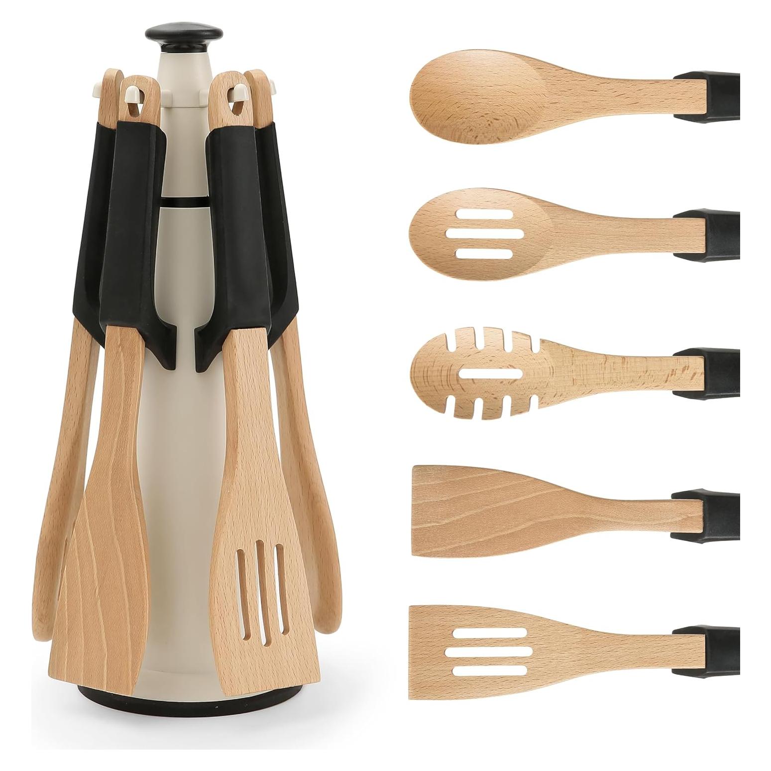 Juego de Utensilios de Cocina de Madera Chef's Path 5 Piezas