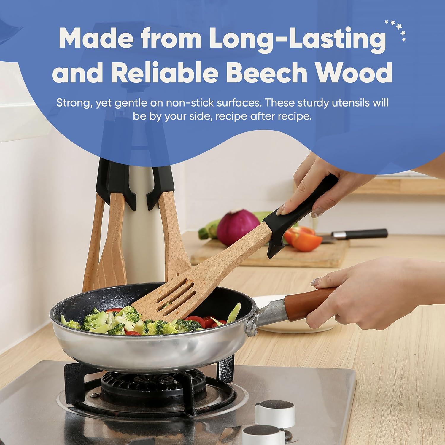 Juego de Utensilios de Cocina de Madera Chef's Path 5 Piezas