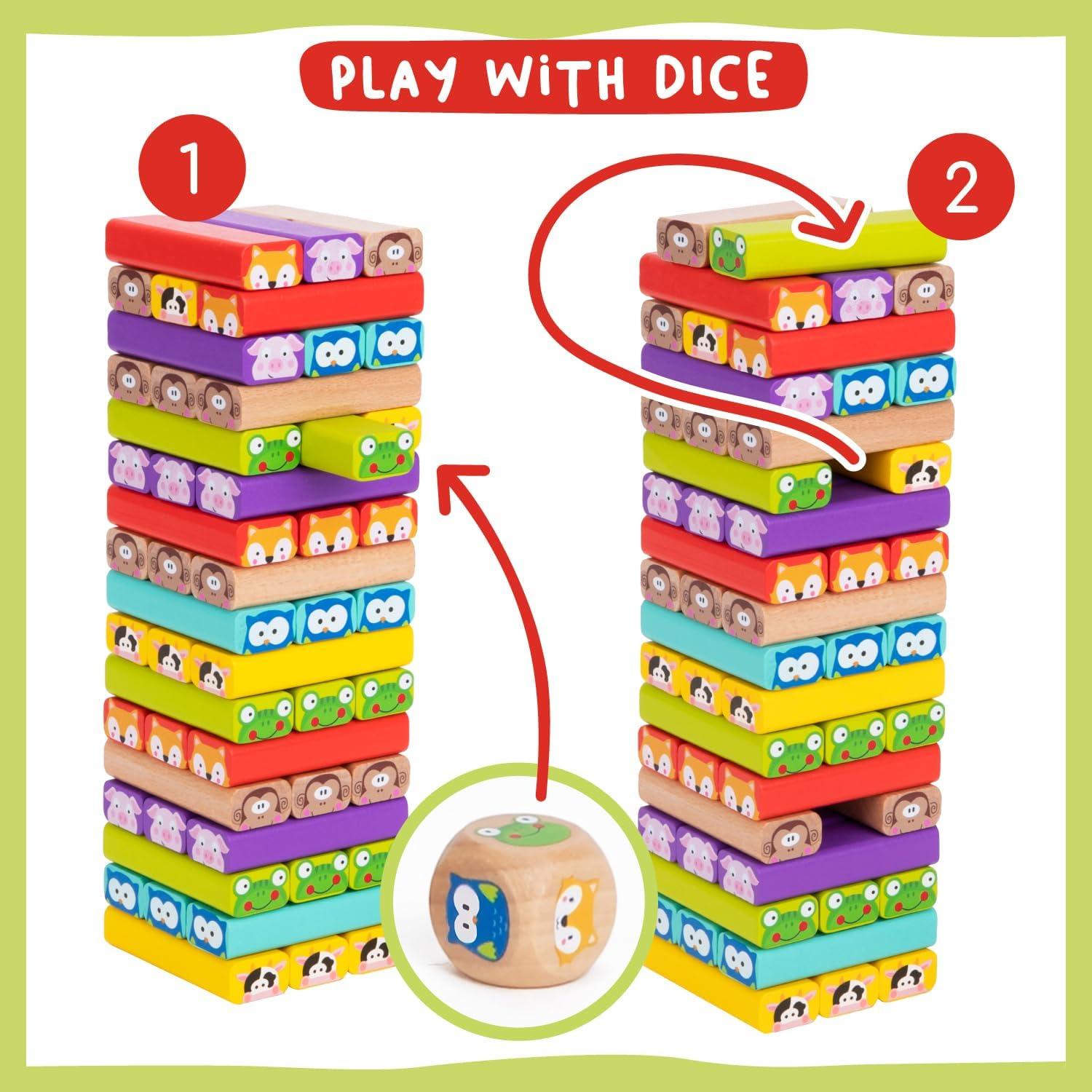 Juego de Torre de Caída Nene Toys 4 en 1 Educativo 3+ Años