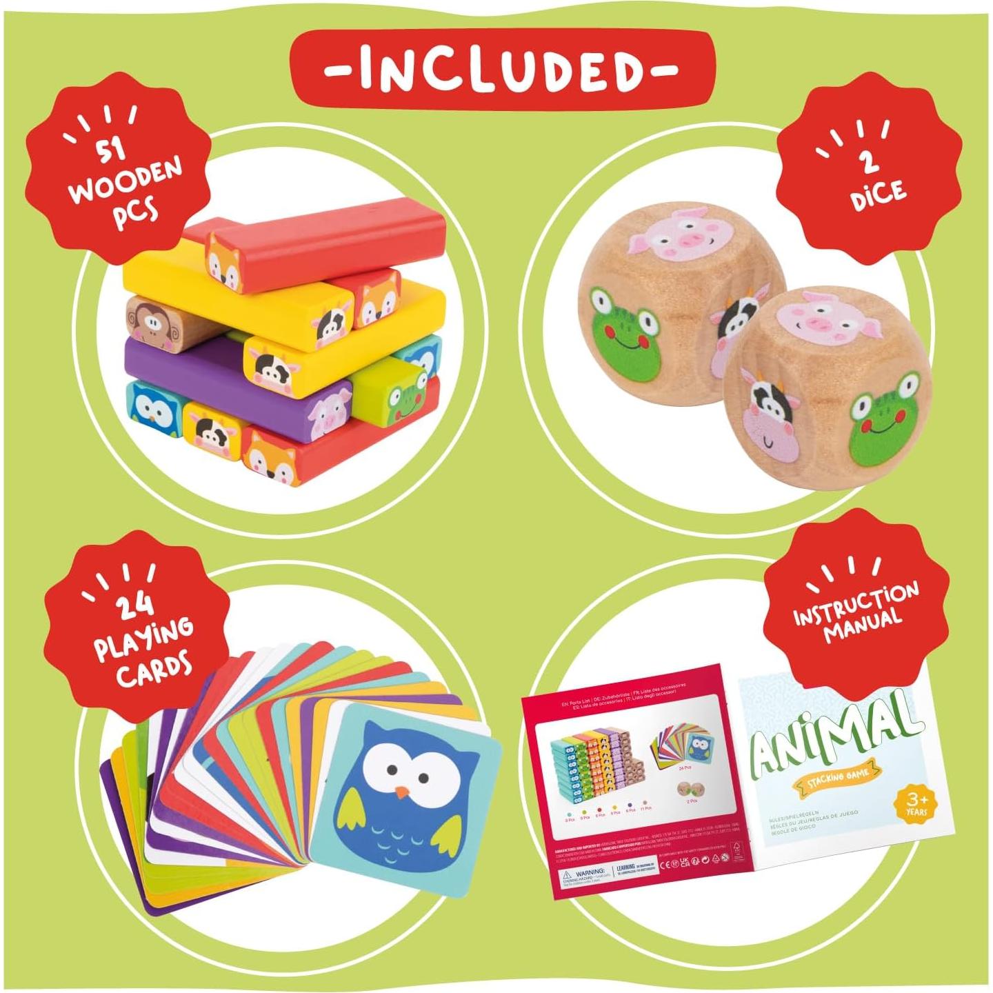 Juego de Torre de Caída Nene Toys 4 en 1 Educativo 3+ Años