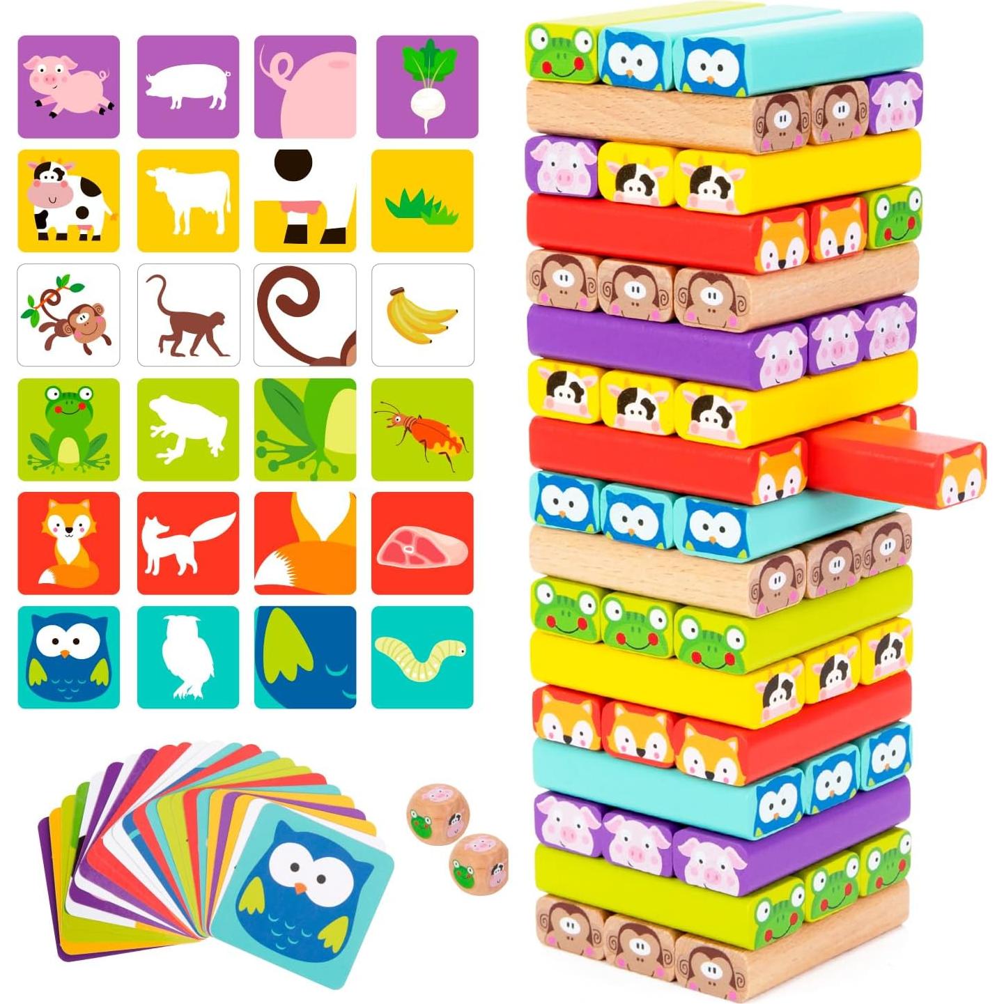 Juego de Torre de Caída Nene Toys 4 en 1 Educativo 3+ Años
