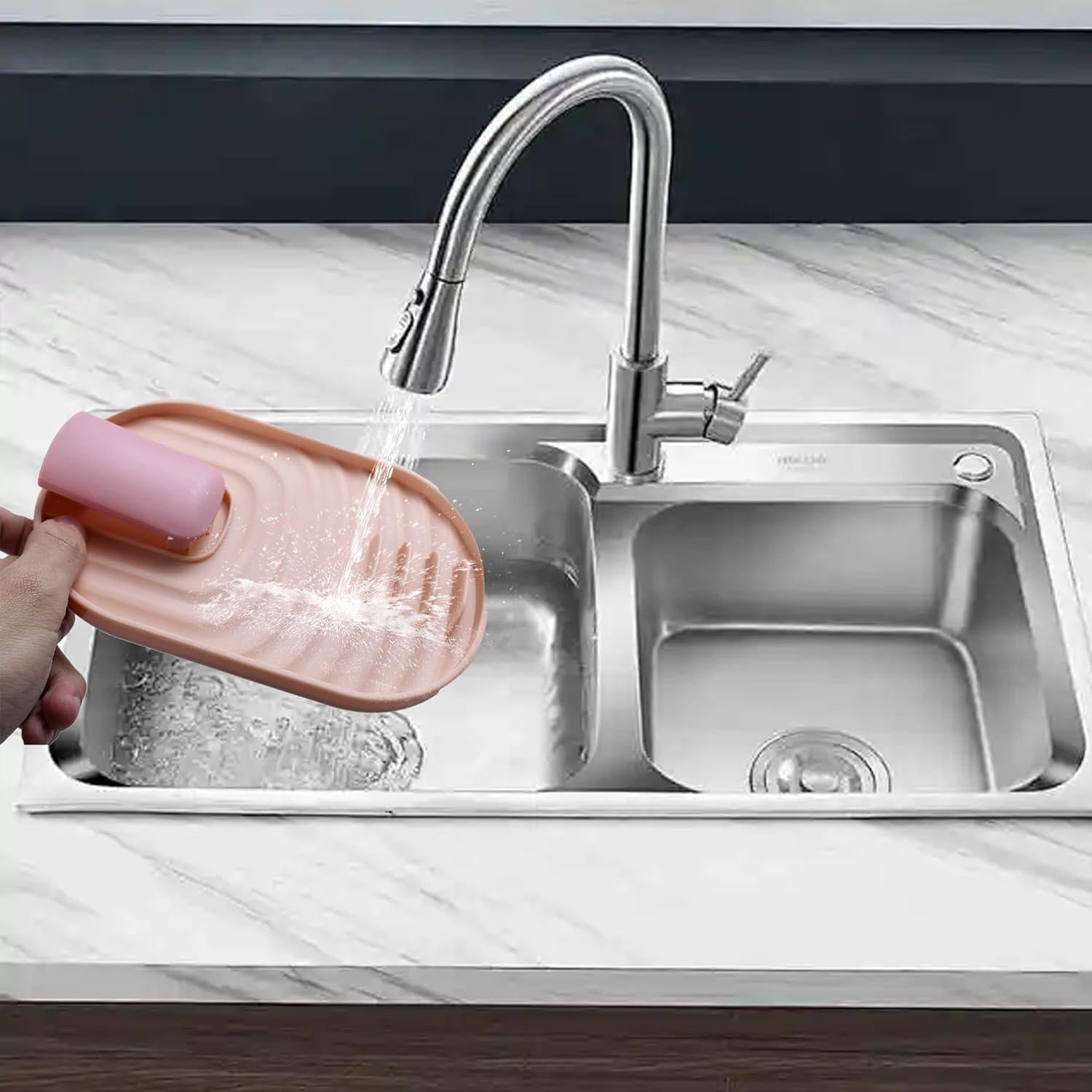 Soporte Plegable para Cucharas y Tapas LVYKING Blanco/Rosa