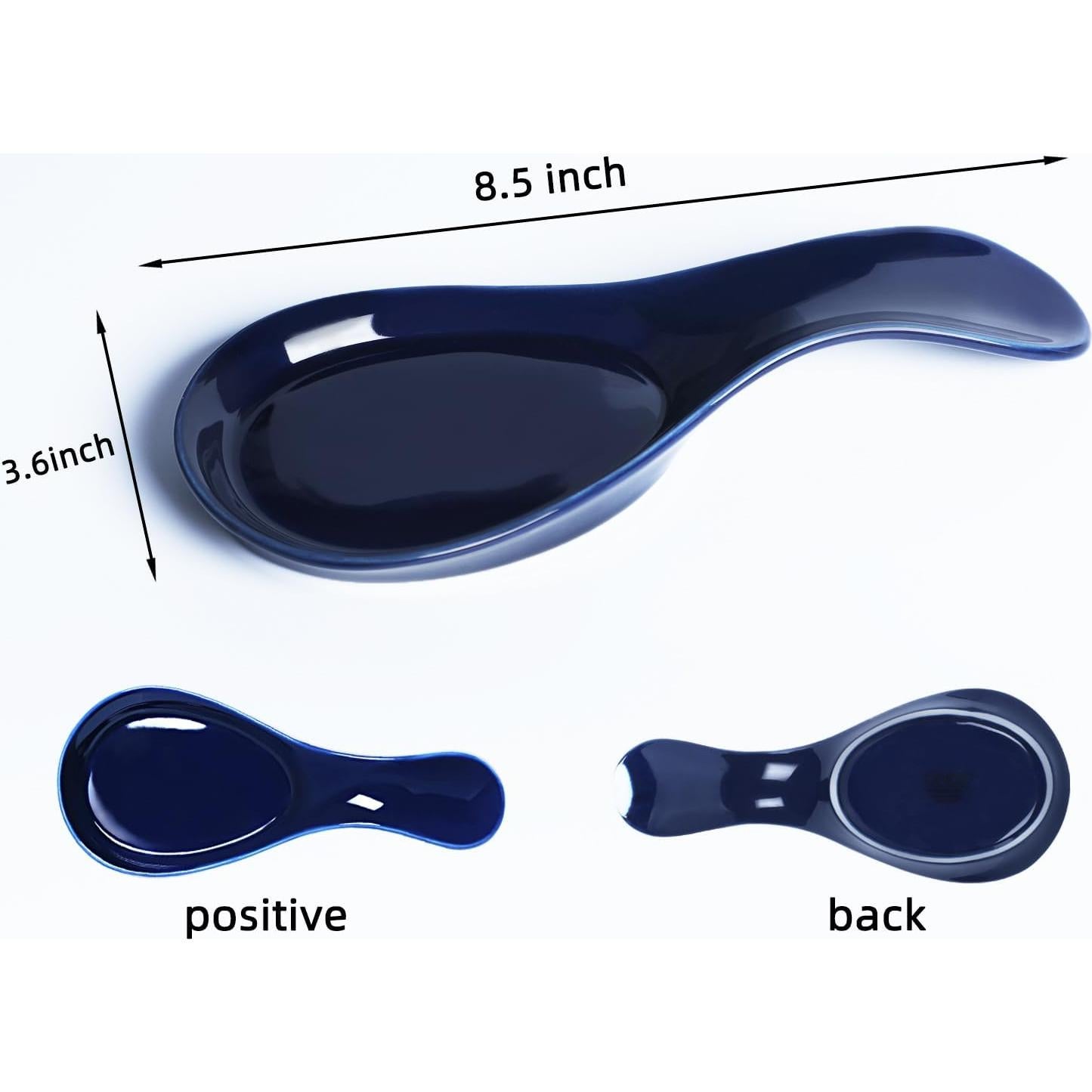 Soporte para Cucharas GDCZ Cerámica Azul Marino 22.86 cm