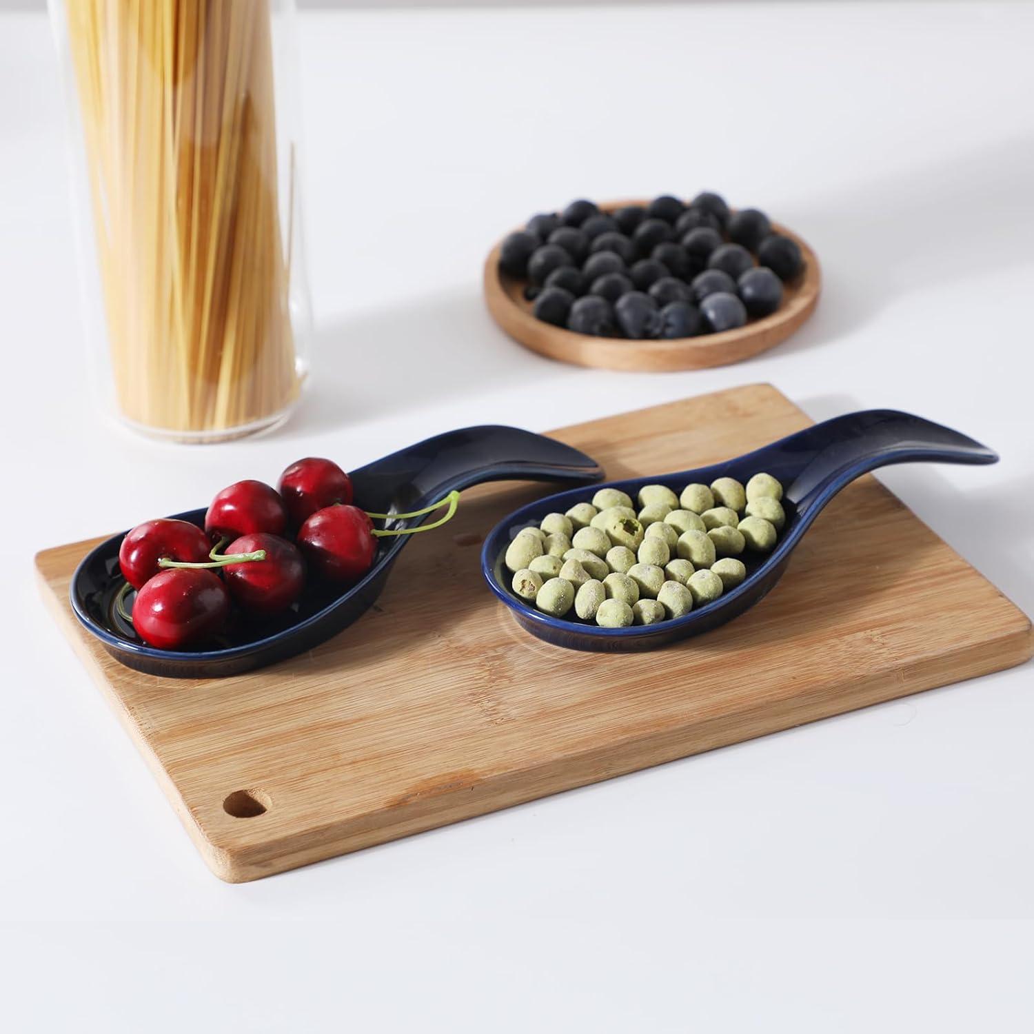 Soporte para Cucharas GDCZ Cerámica Azul Marino 22.86 cm