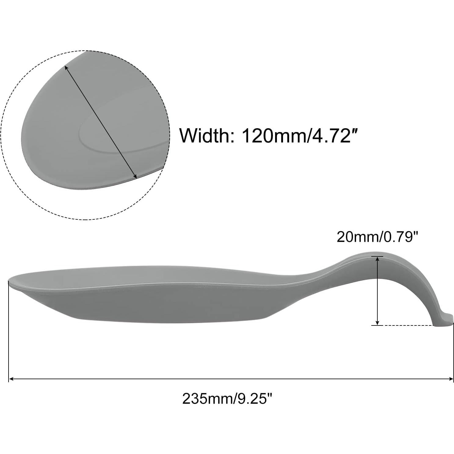 Soporte para Cucharas de Silicona uxcell Gris 2Pcs 235x120mm