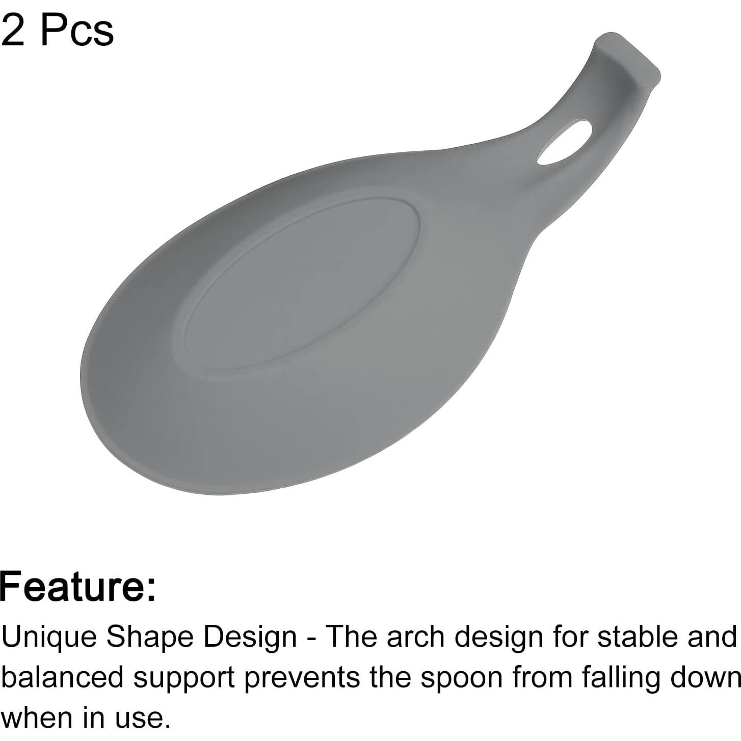 Soporte para Cucharas de Silicona uxcell Gris 2Pcs 235x120mm