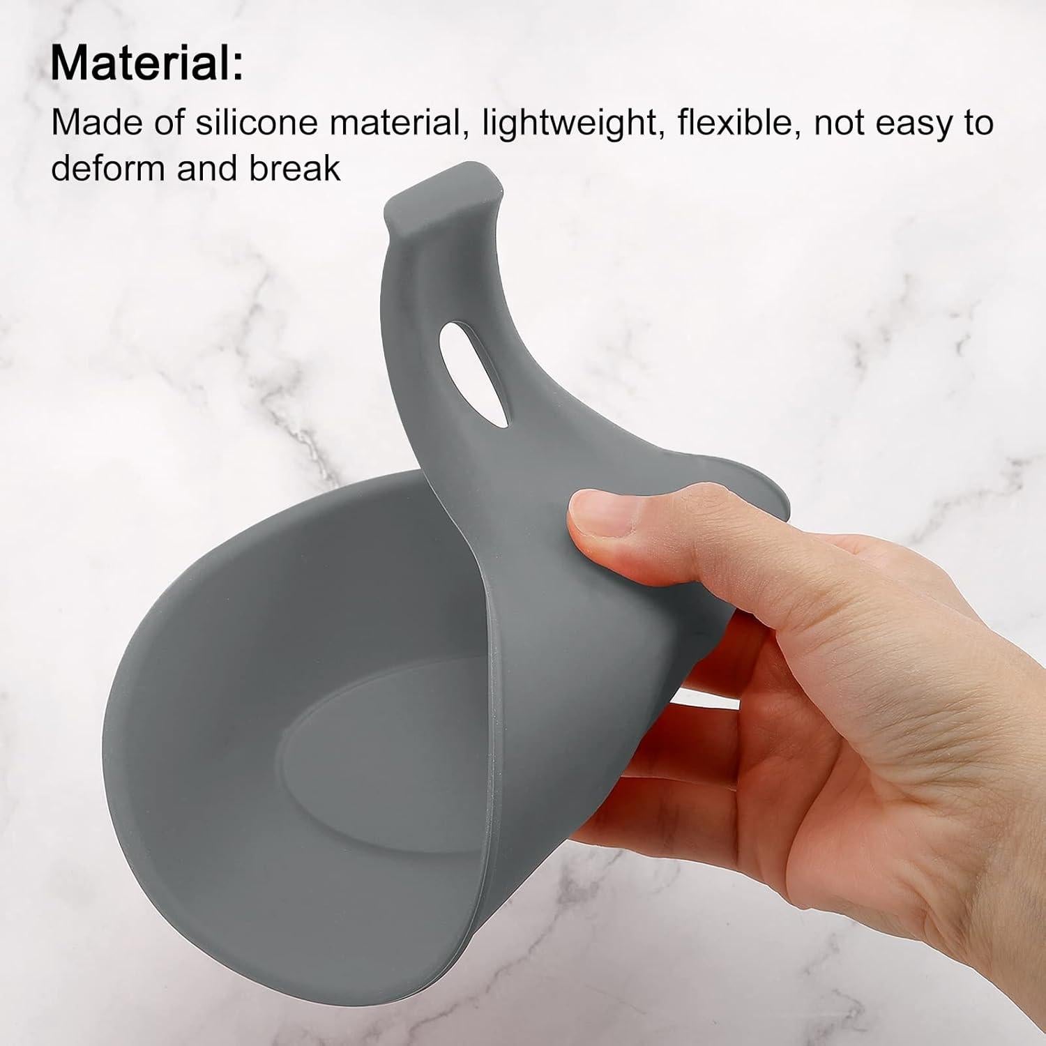 Soporte para Cucharas de Silicona uxcell Gris 2Pcs 235x120mm