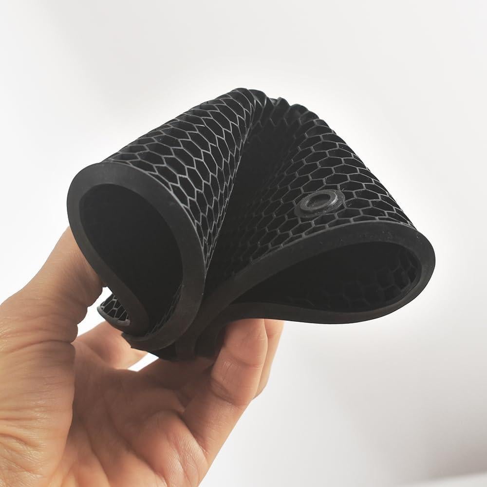 Trivete Redondo de Silicona homEdge, 6 Piezas, Negro, 18 cm