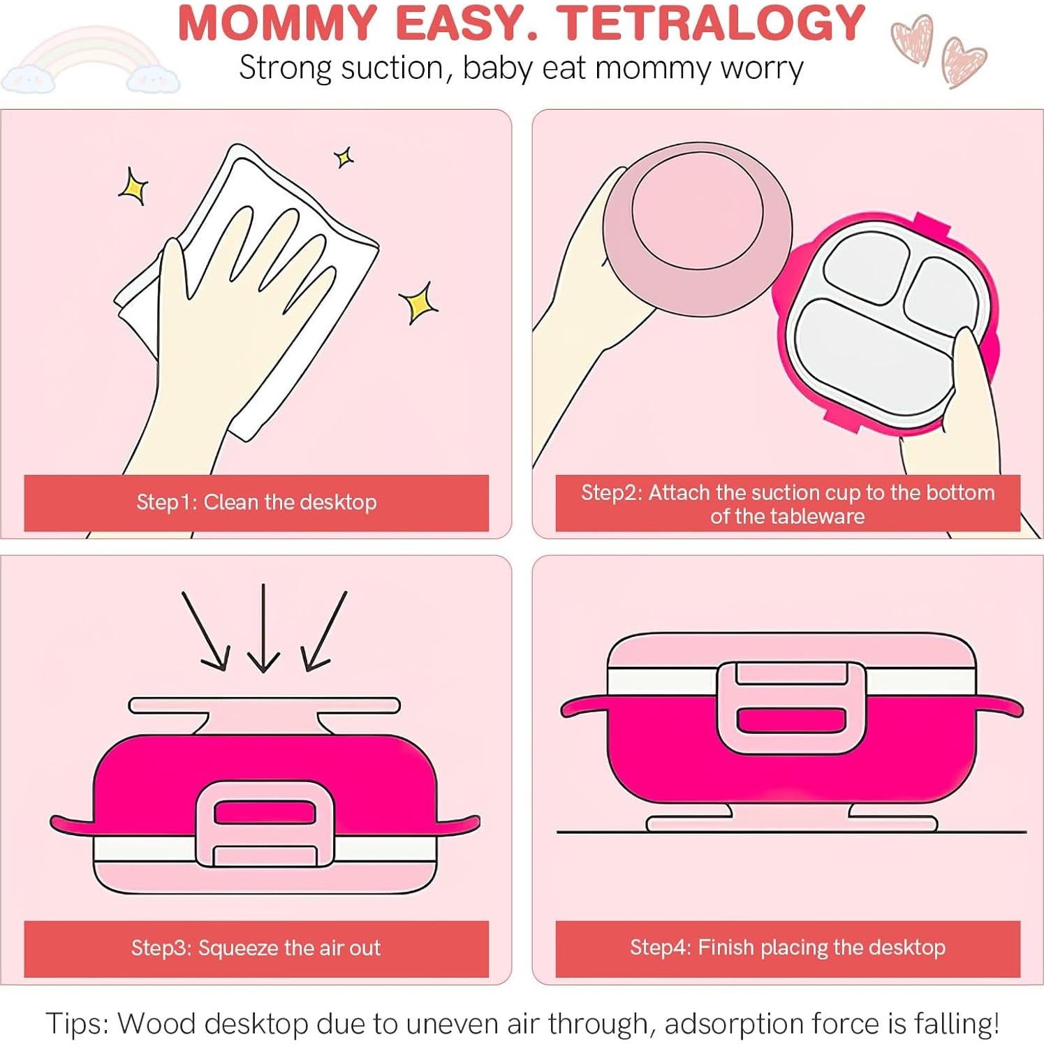 Ventosas Doble Cara NOLITOY 3 Pcs Silicona Antideslizante