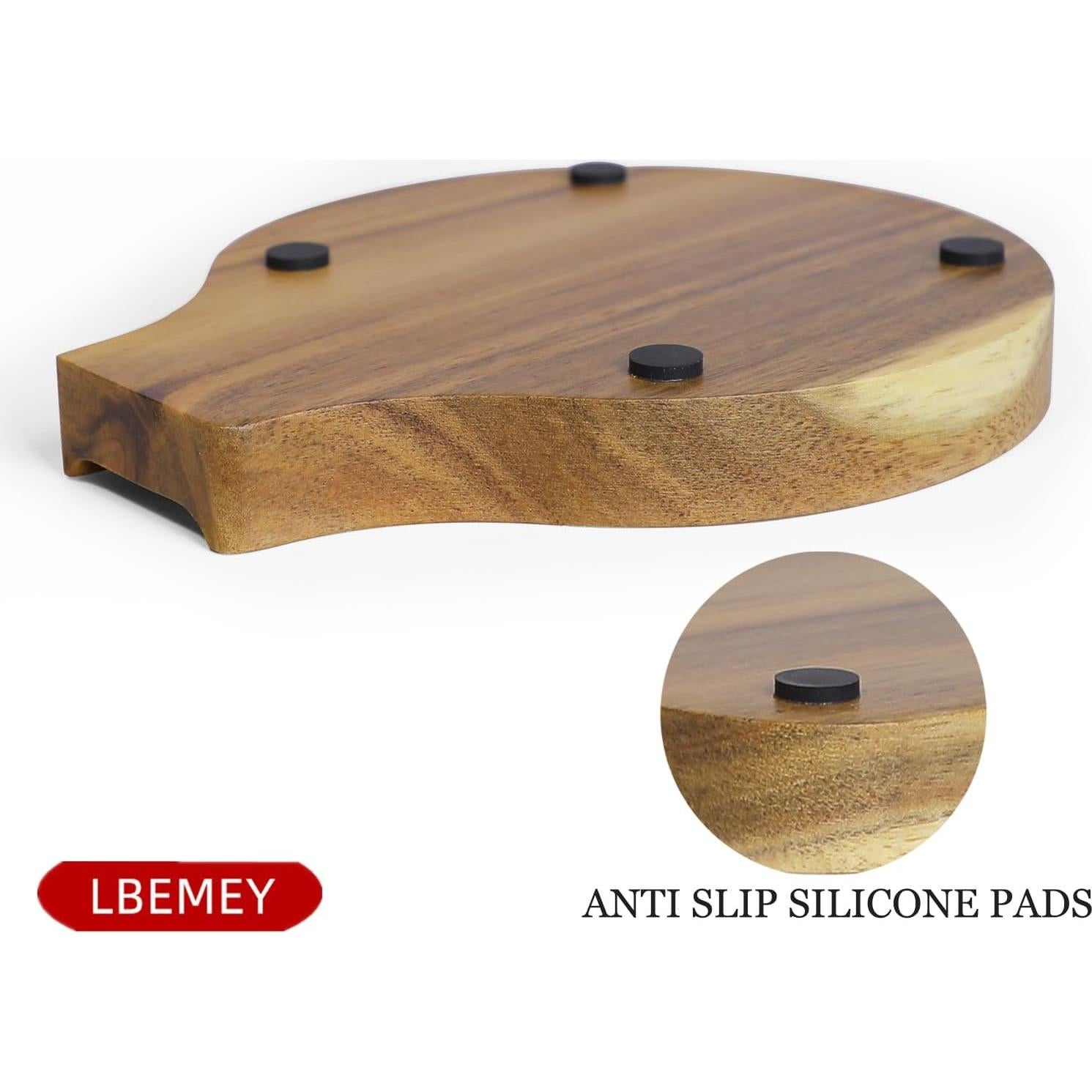 Soporte de Cuchara de Madera Acacia LBEMEY Antideslizante
