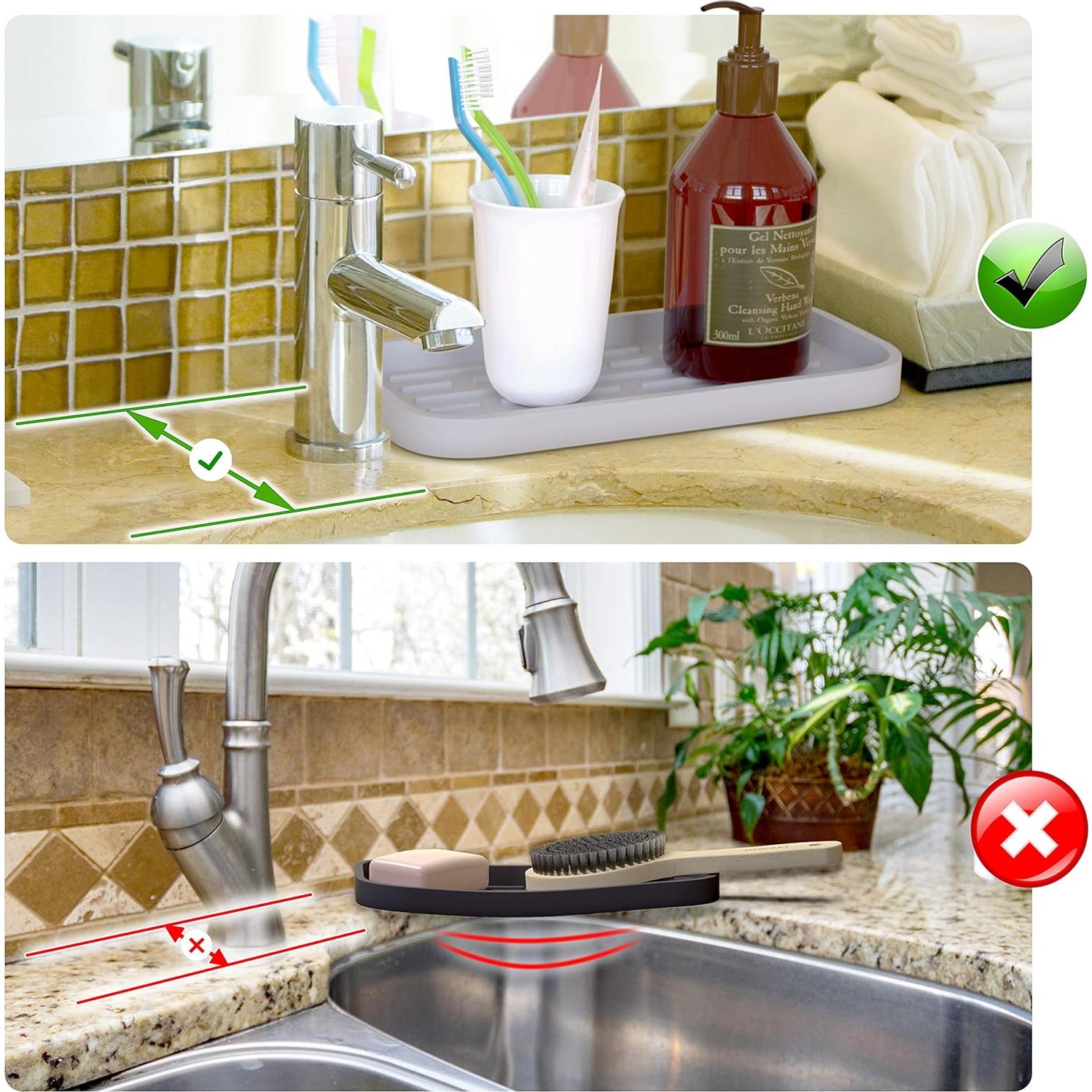 Organizador de Fregadero ZAPPOWARE Silicona Negro 24x12 cm