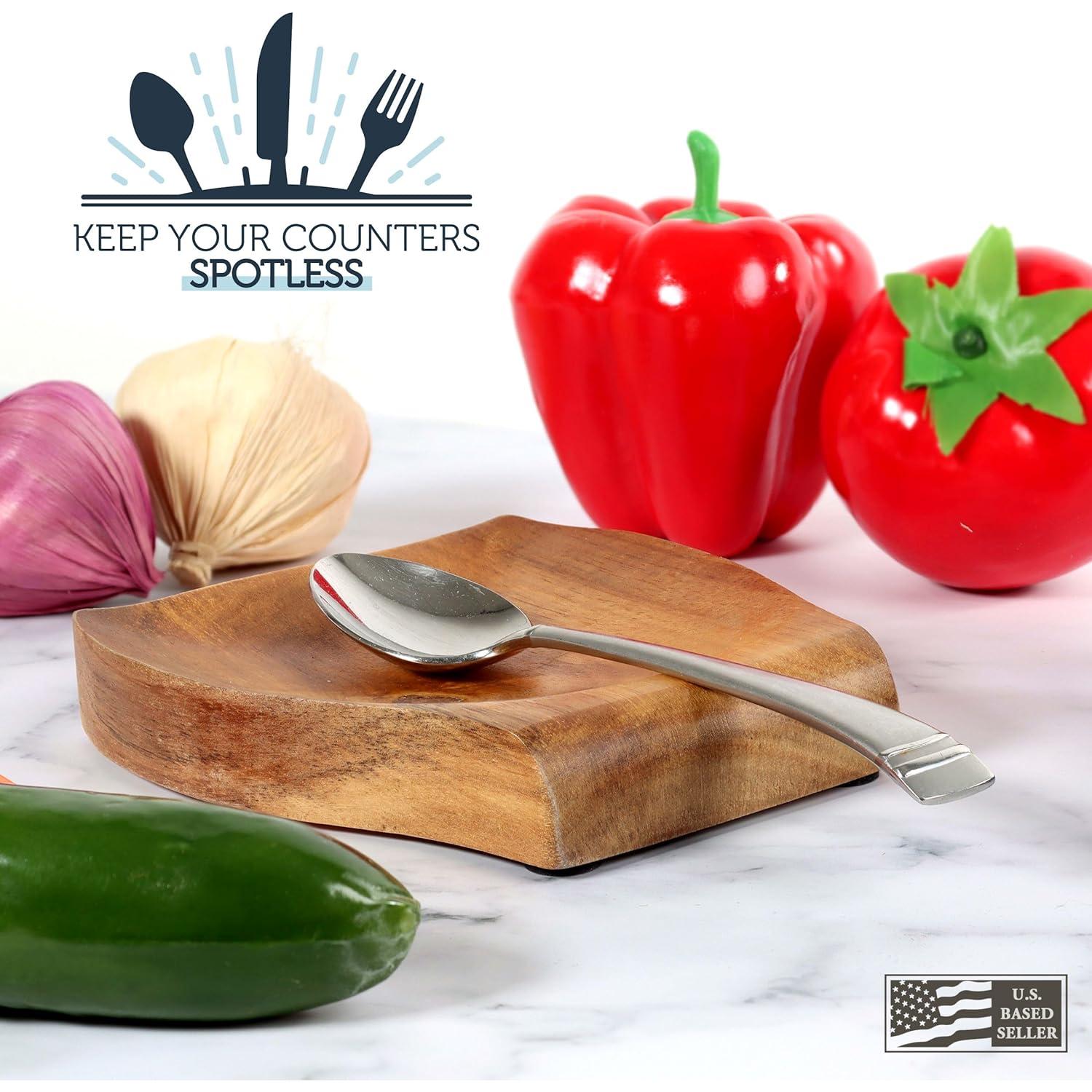 Soporte para Cucharas de Madera Acacia Potted Pans 12x11.4 cm