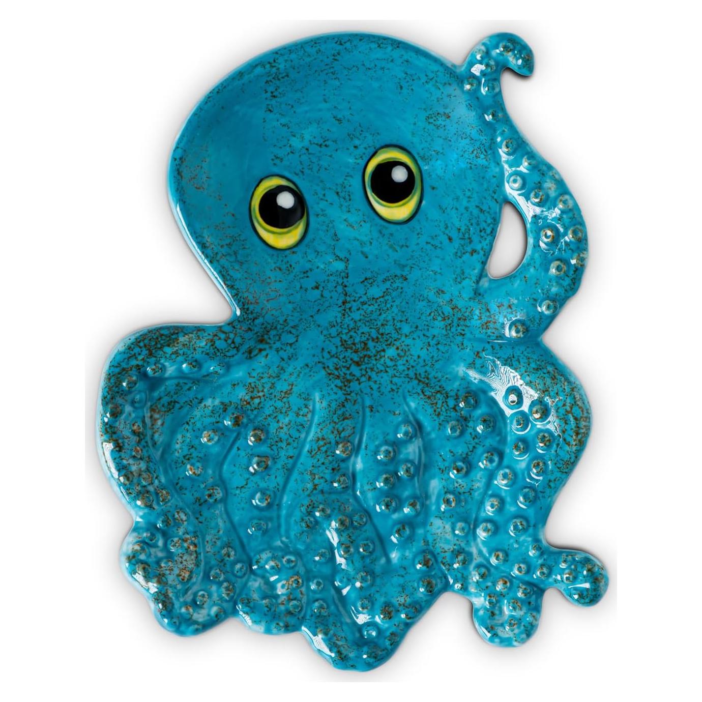 Reposapucheros de Cerámica Pulpo Azul xrc 19.6x16.7 cm