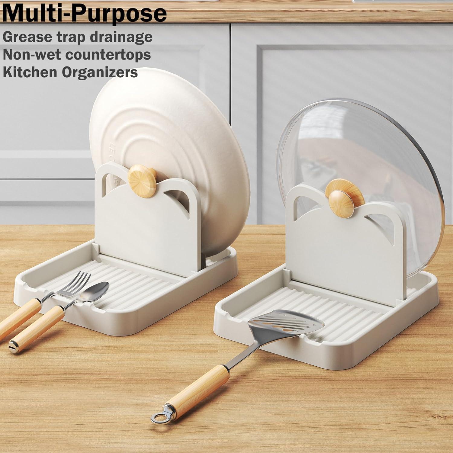 Soporte para Cucharas H&W 2 Piezas Negro Plegable Cocina