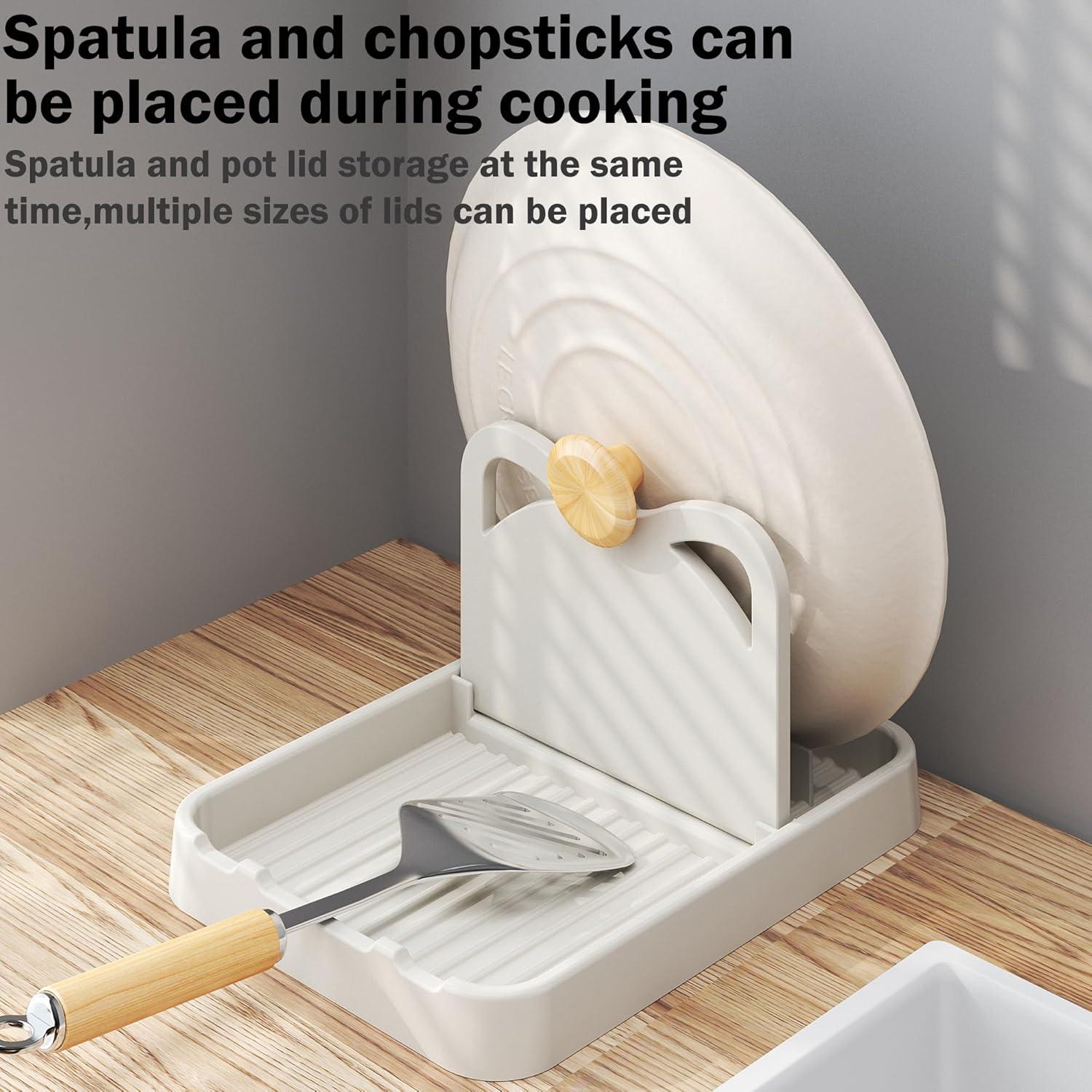 Soporte para Cucharas H&W 2 Piezas Negro Plegable Cocina