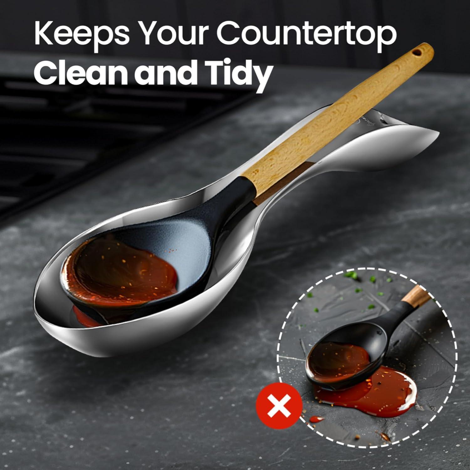 Soporte para cuchara de acero inoxidable Gourmet Easy - Apto lavavajillas