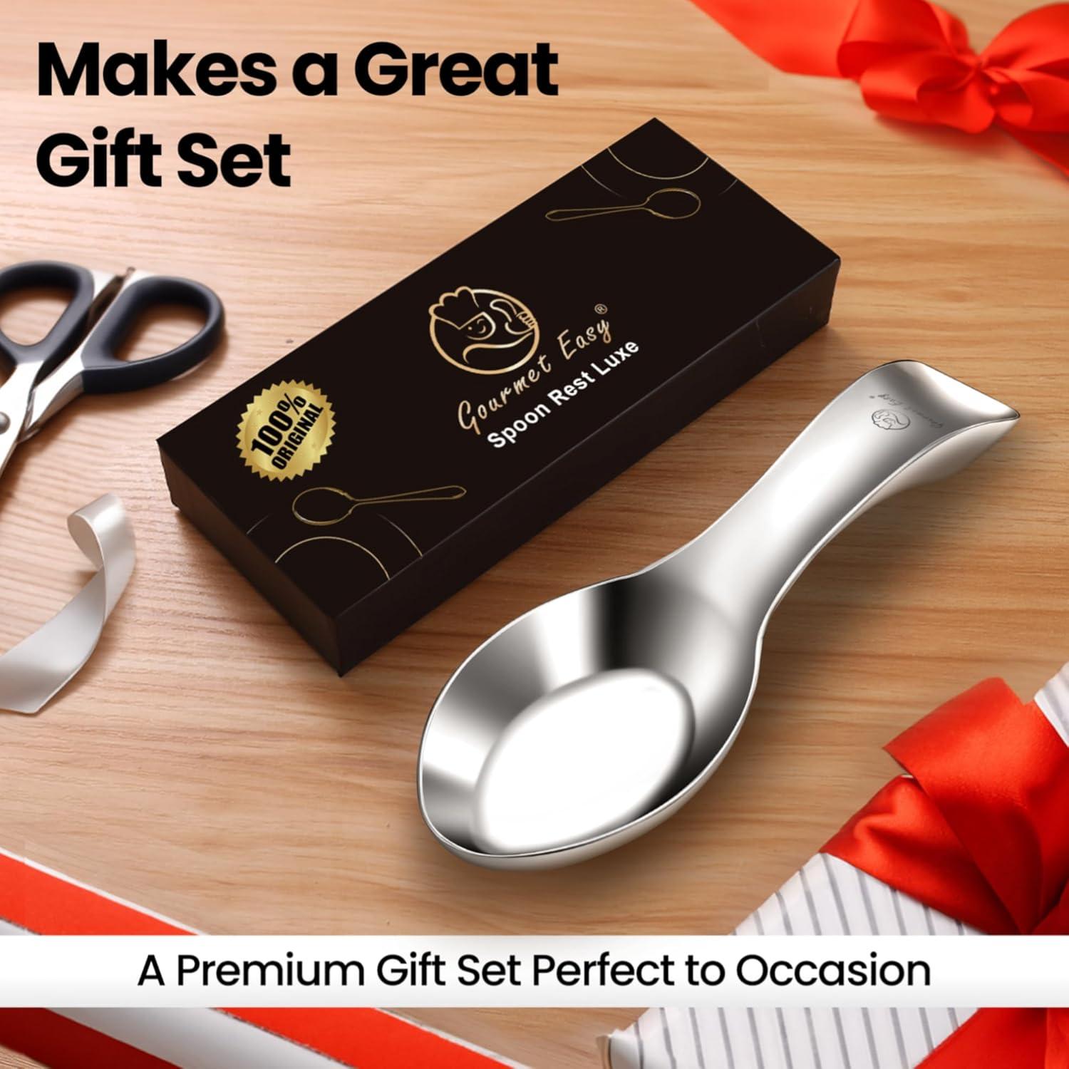 Soporte para cuchara de acero inoxidable Gourmet Easy - Apto lavavajillas