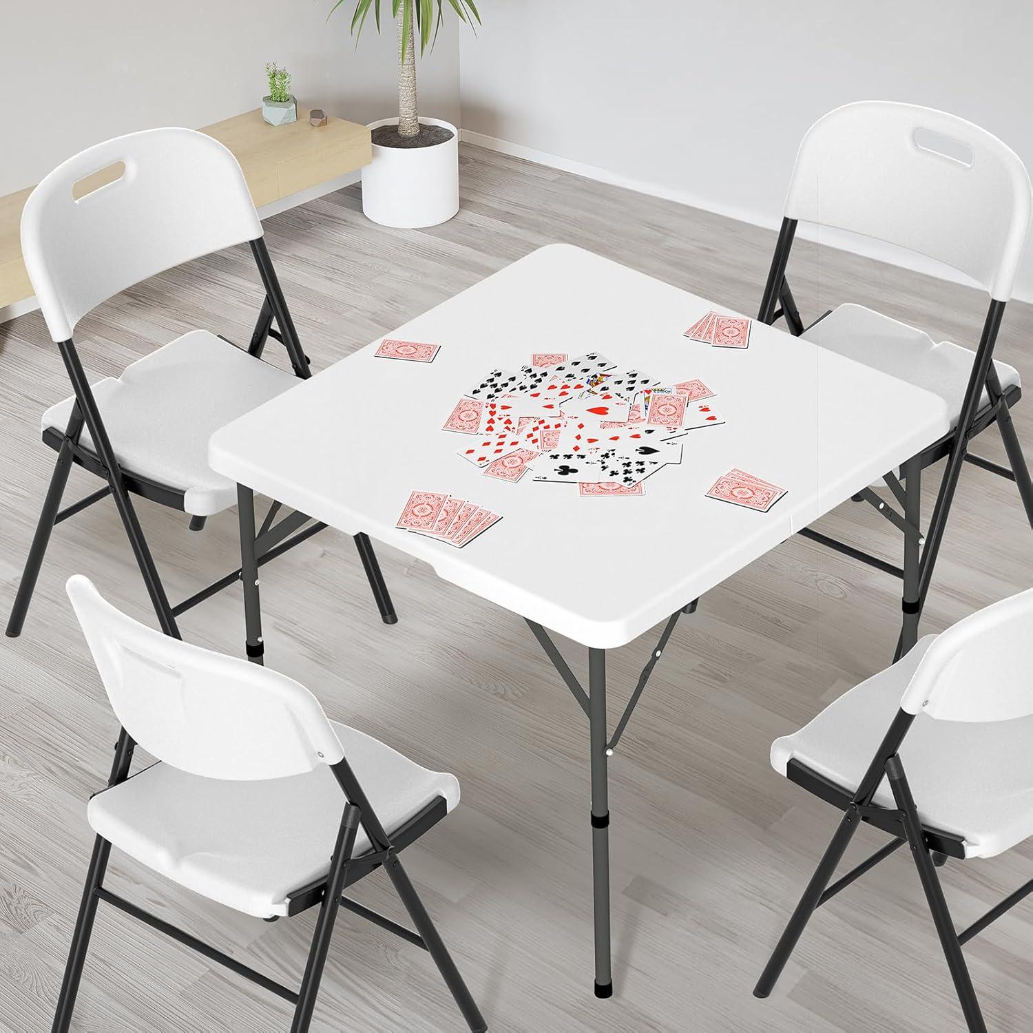 Mesa Plegable Cuadrada VINGLI 86,36 cm Blanca para Eventos