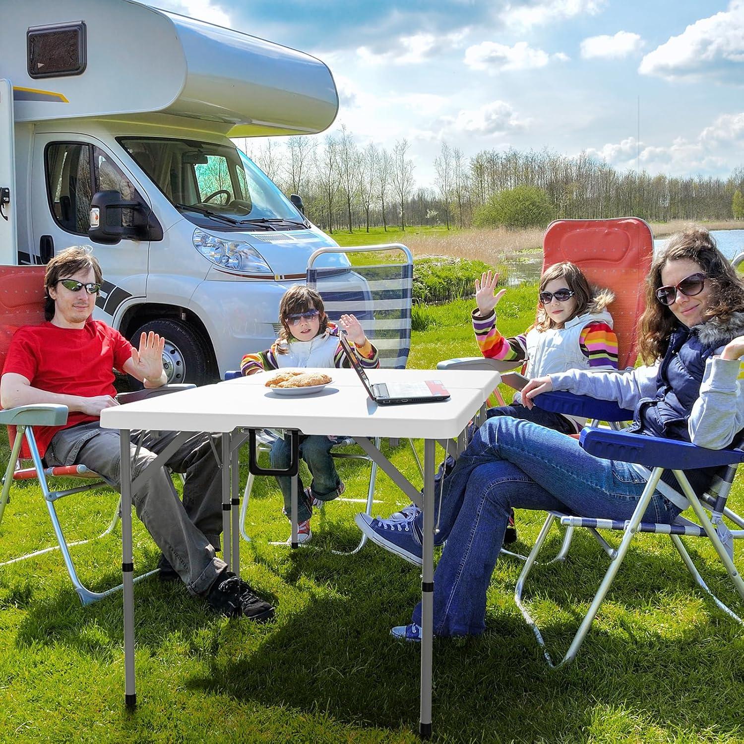 Mesa Plegable Cuadrada VINGLI 86,36 cm Blanca para Eventos