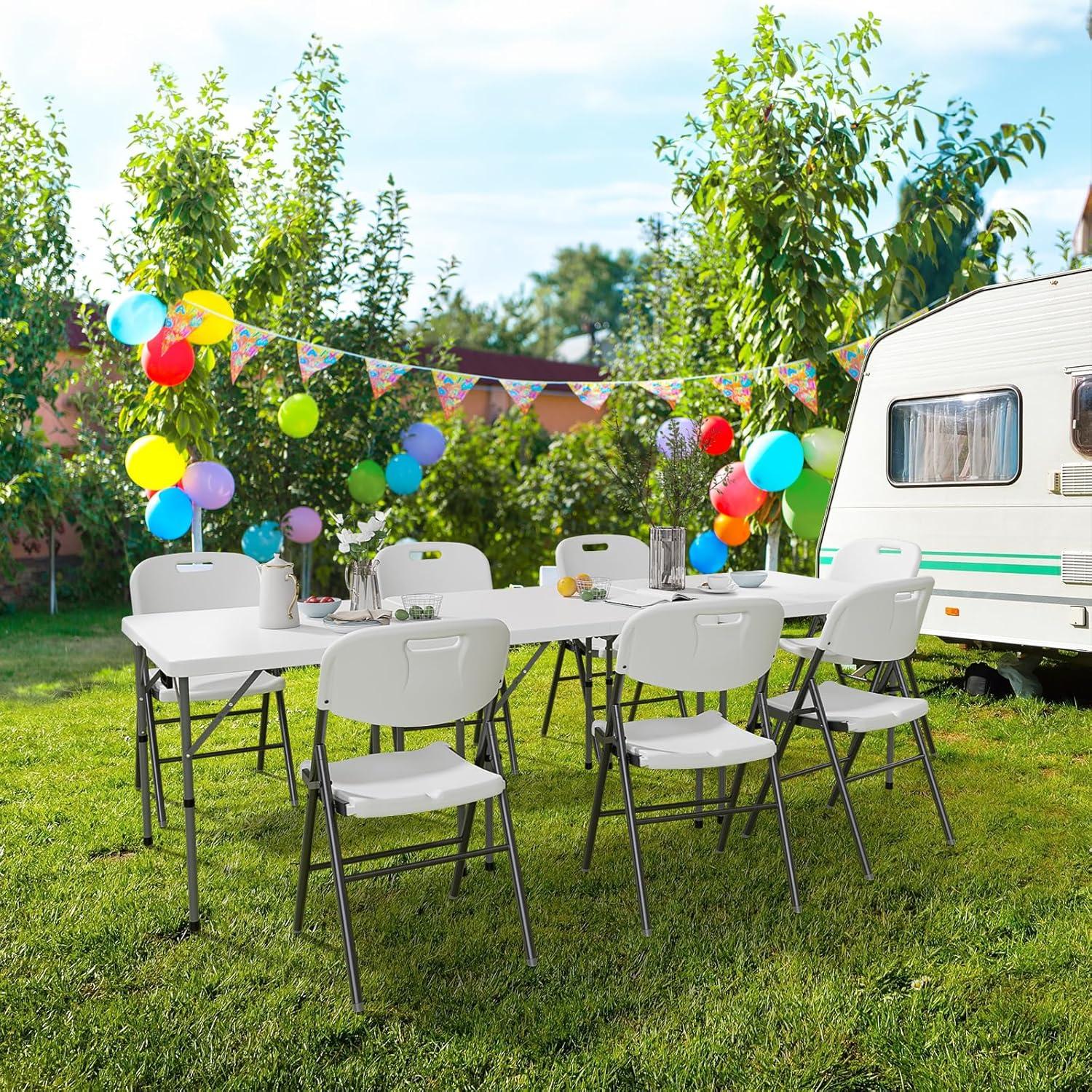 Mesa Plegable Cuadrada VINGLI 86,36 cm Blanca para Eventos