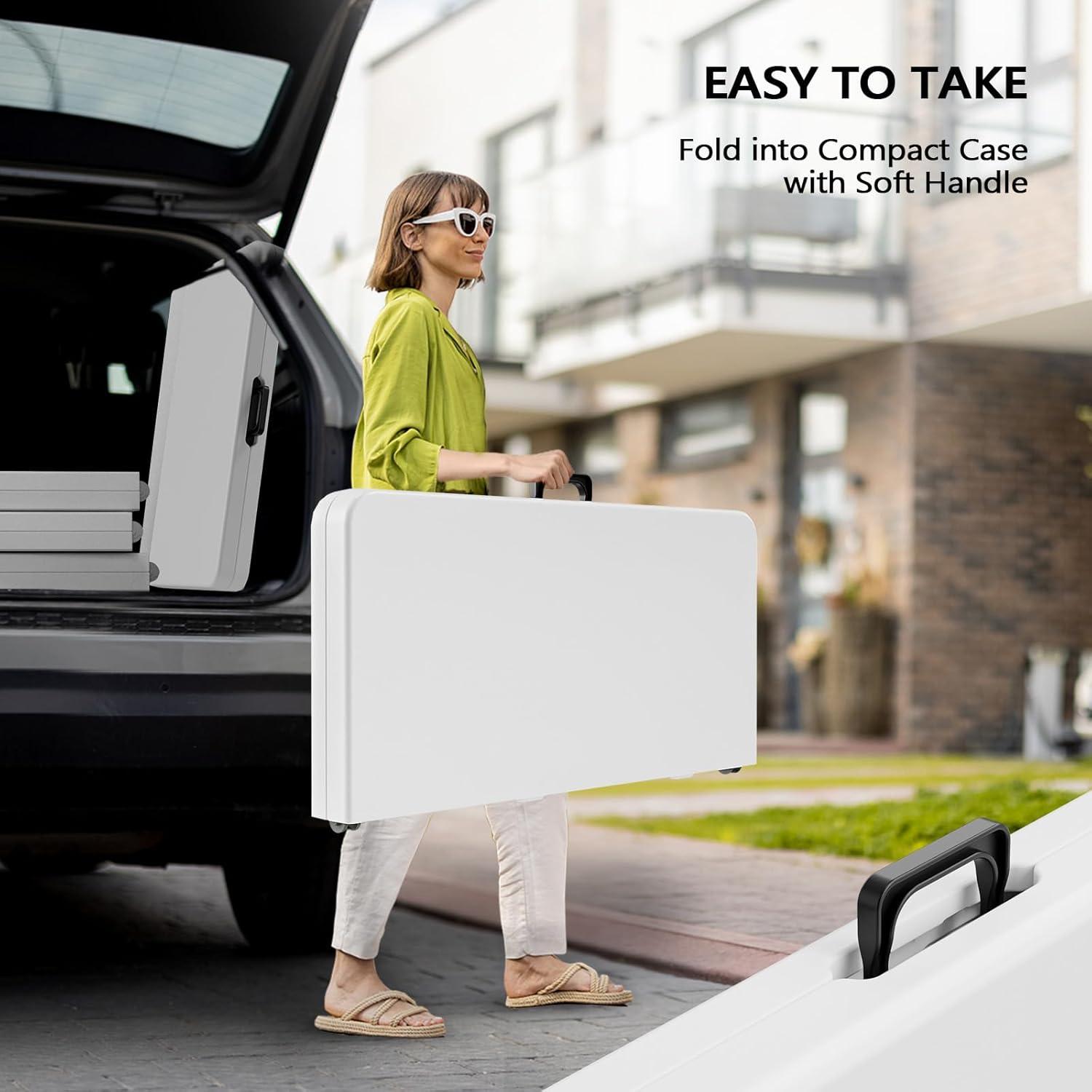 Mesa Plegable Cuadrada VINGLI 86,36 cm Blanca para Eventos