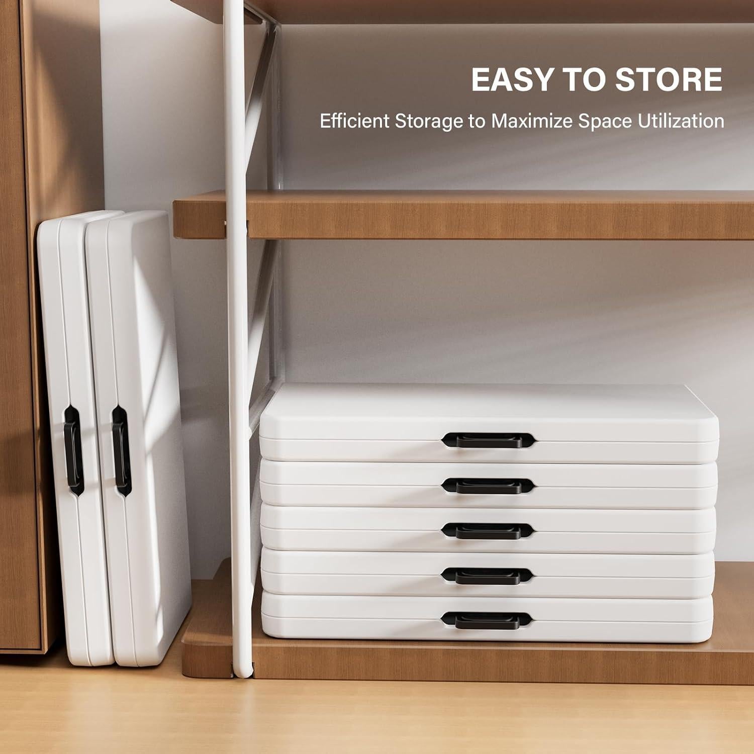 Mesa Plegable Cuadrada VINGLI 86,36 cm Blanca para Eventos