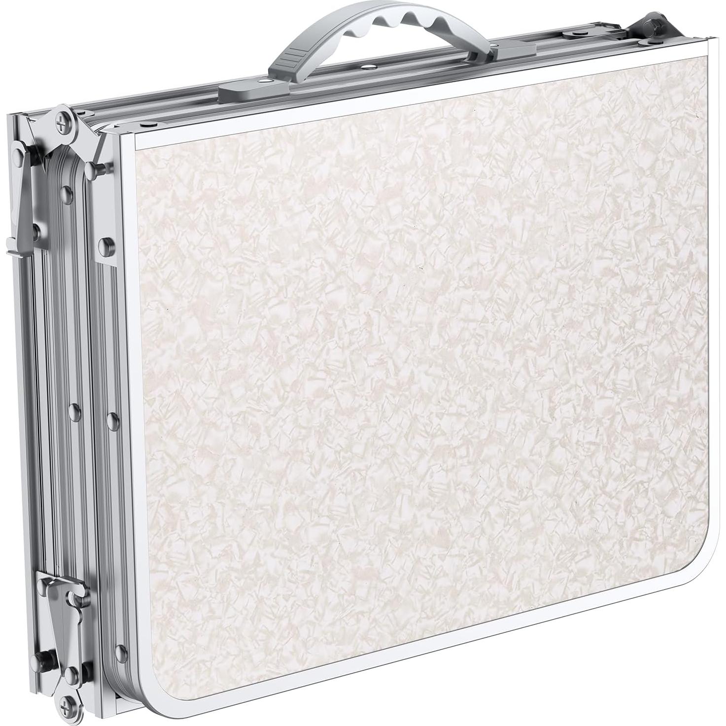 Mesa Plegable GARLLEN 70cm Aluminio y MDF con Bolsa