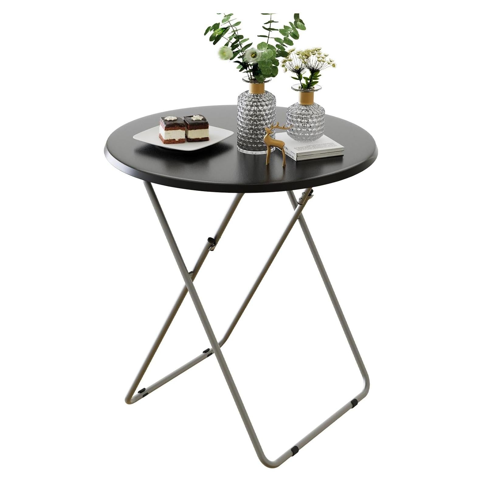 Mesa de bandeja redonda plegable para TV Fleecy Day 44.7 cm