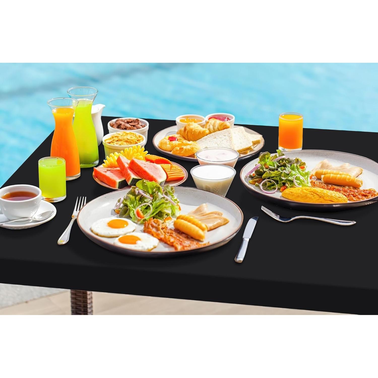 Mantel Rectangular 2 Pack Homing 76x183cm Negro Elástico