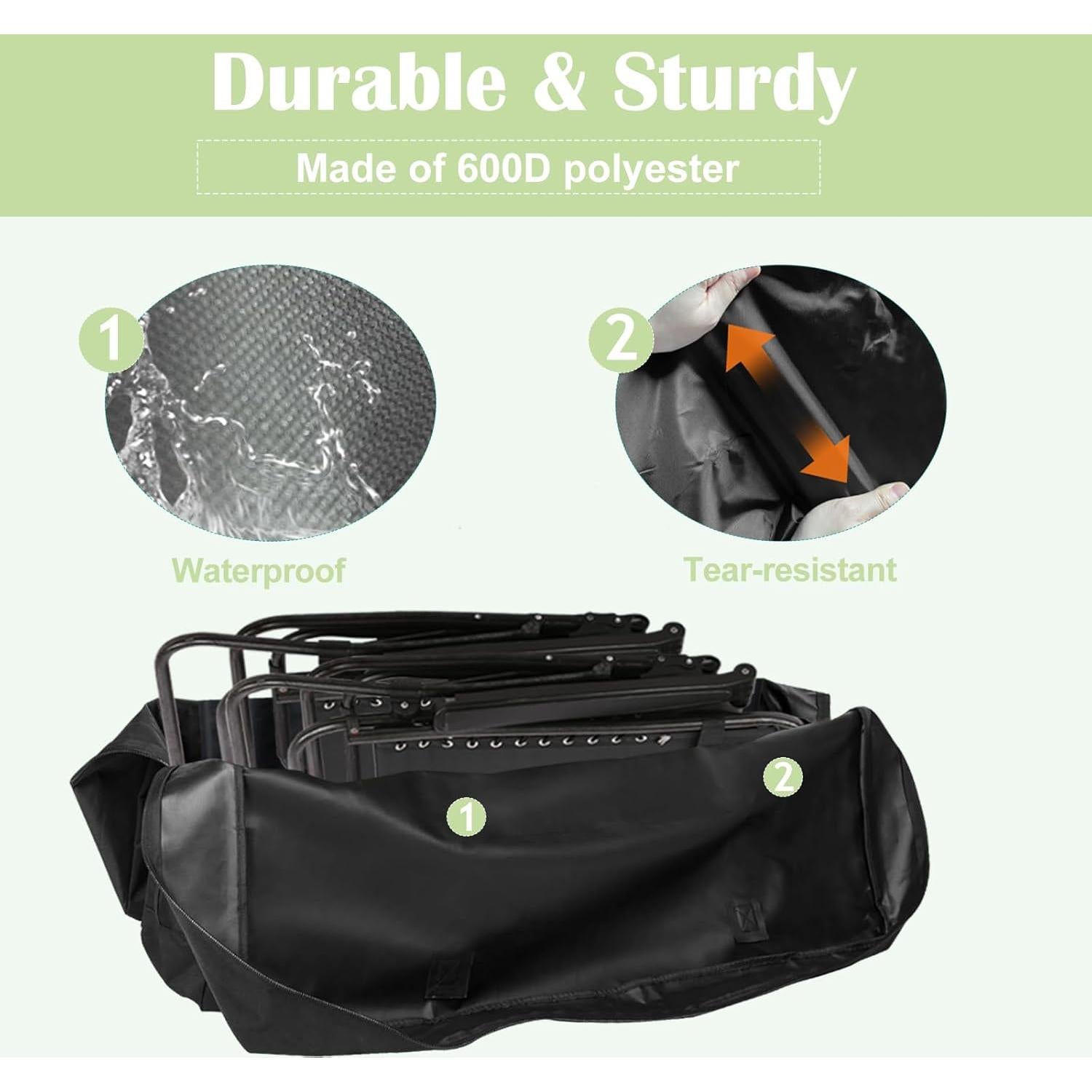 Bolsa de Almacenamiento Luccov para Mesa Plegable 6FT Negra