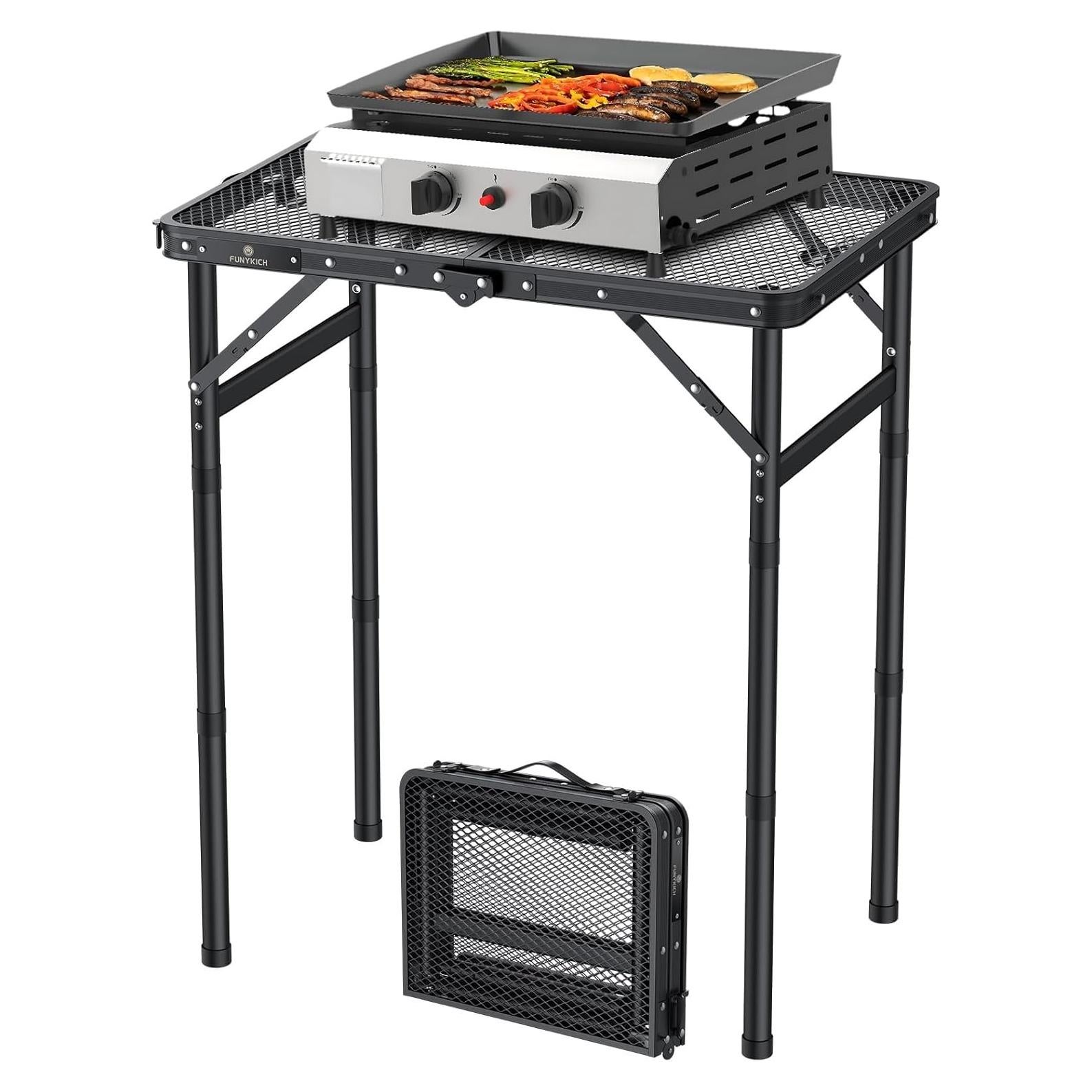 Mesa de Parrilla Plegable FUNYKICH 57.8x39.9cm Ajustable