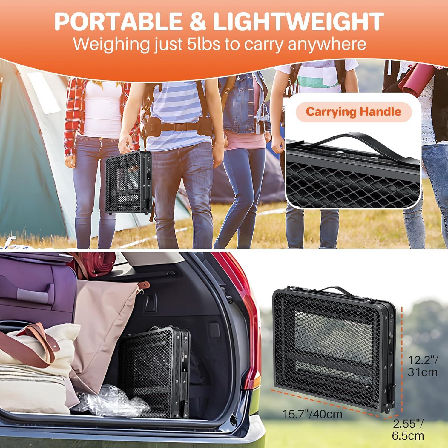 Mesa de Parrilla Plegable FUNYKICH 57.8x39.9cm Ajustable