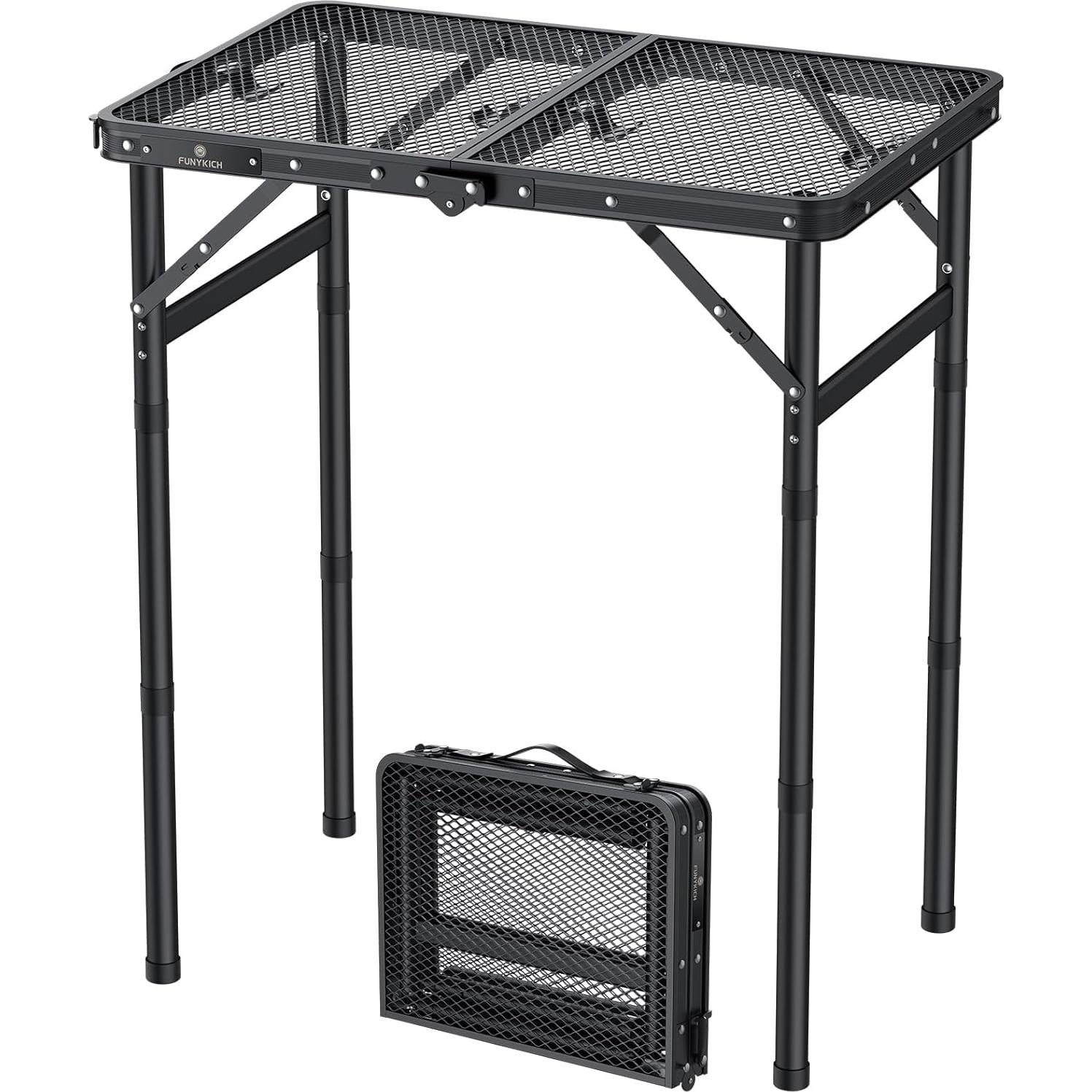 Mesa de Parrilla Plegable FUNYKICH 57.8x39.9cm Ajustable