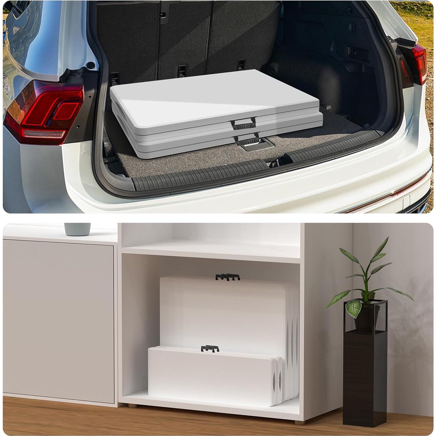 Conjunto de Mesa Plegable HLPB 180x71 cm con 2 Bancos