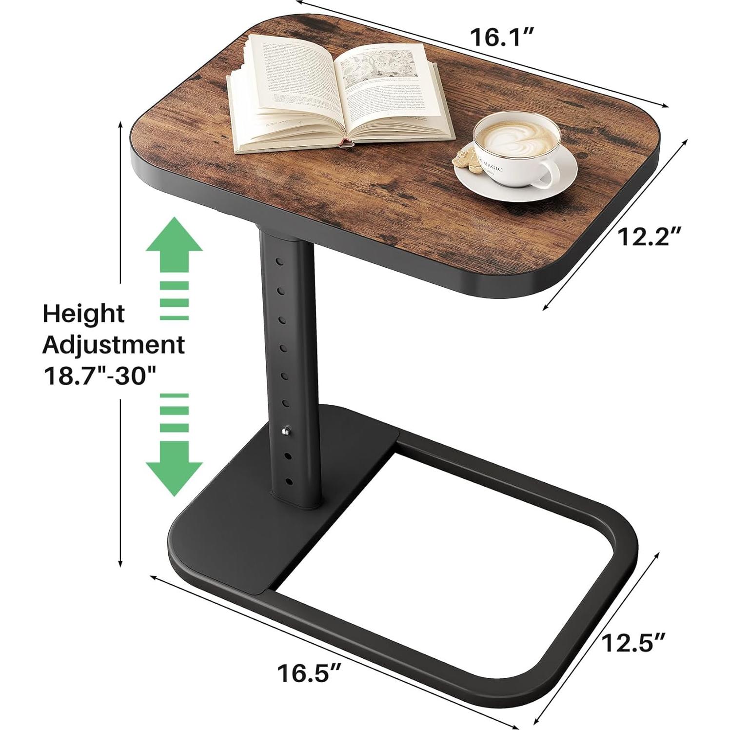 Mesa de Bandeja para TV Kitstorack Ajustable 76 cm Marrón
